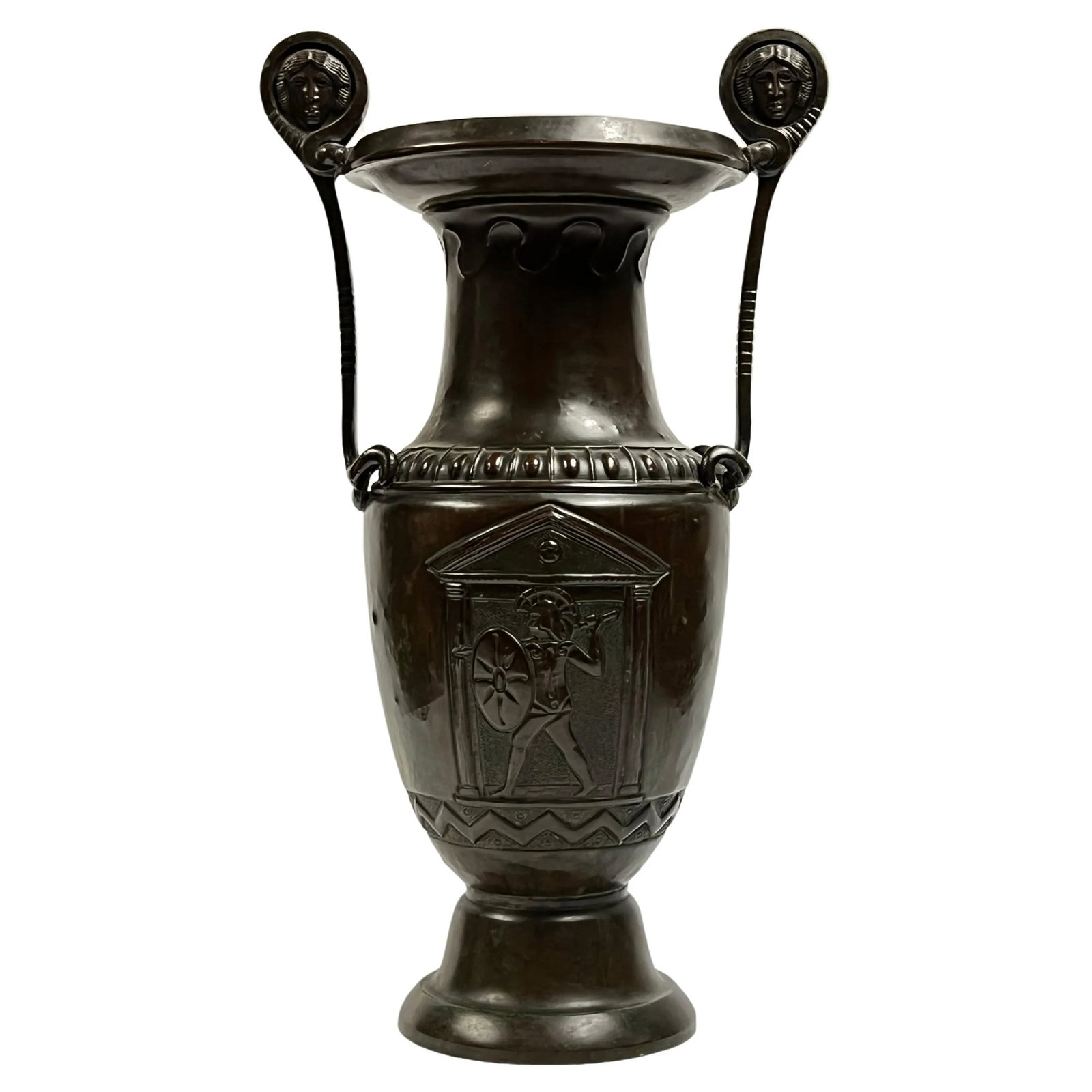 Bronze Greek Volute Krater Vase - 11