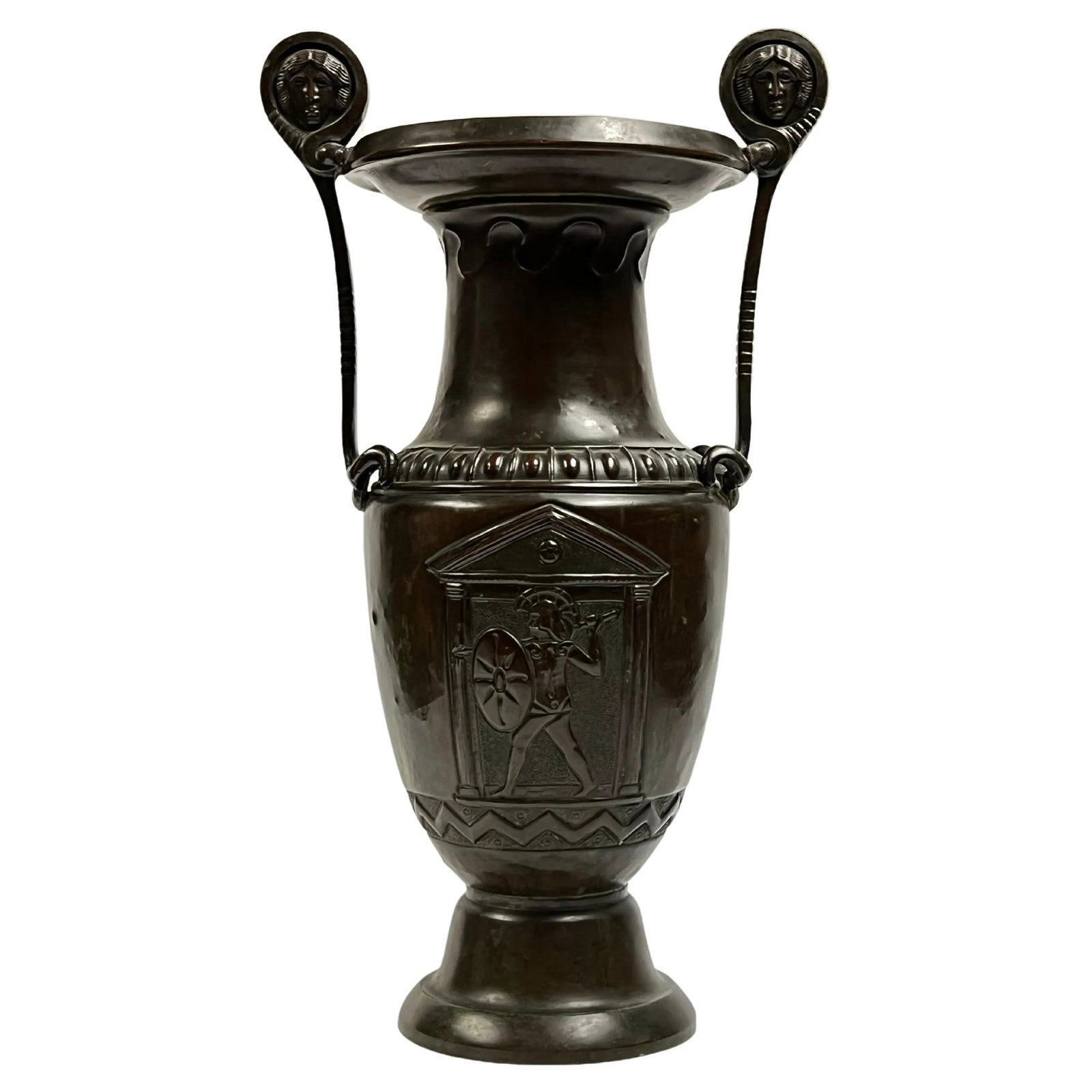 Bronze Greek Volute Krater Vase - 13