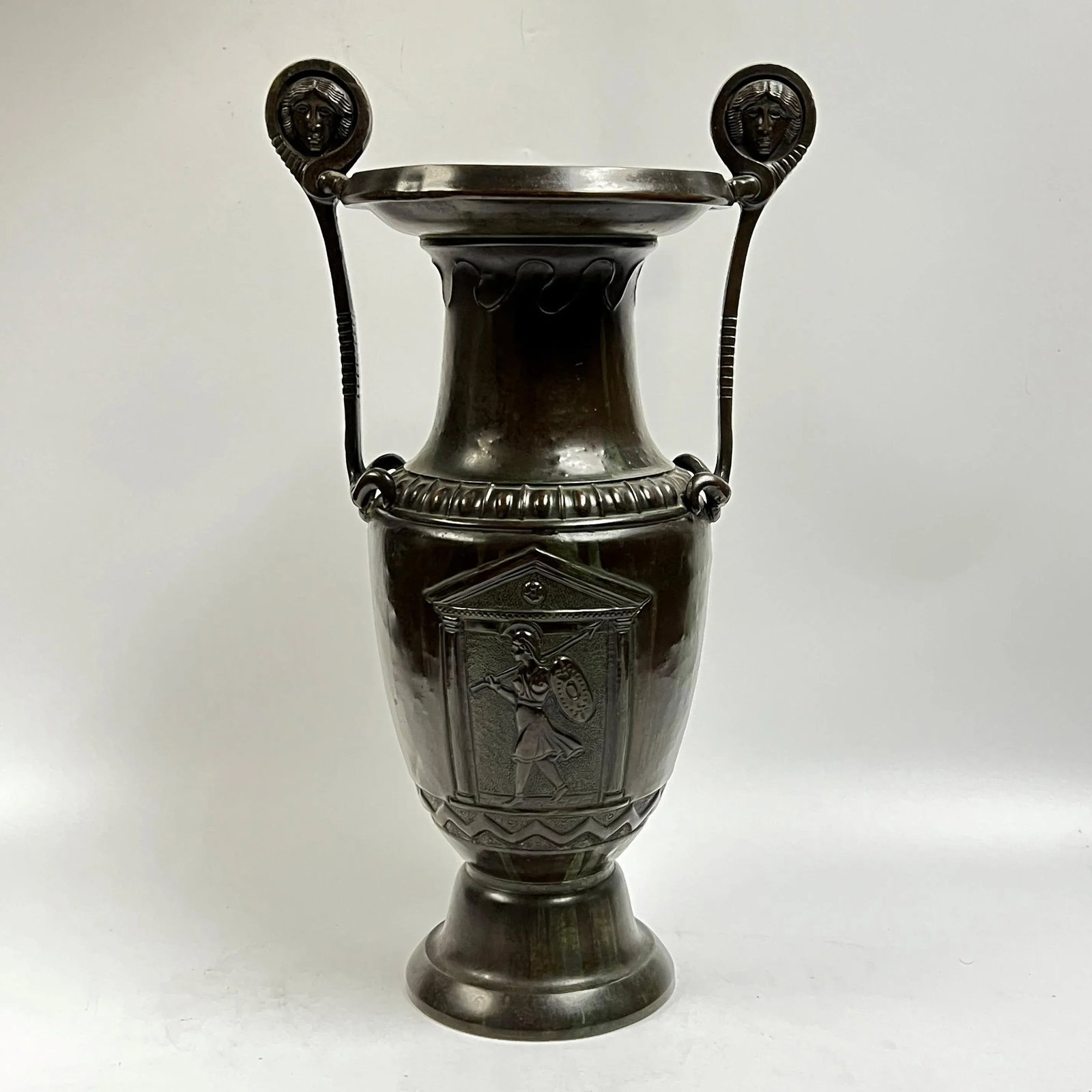 Bronze Greek Volute Krater Vase - 2