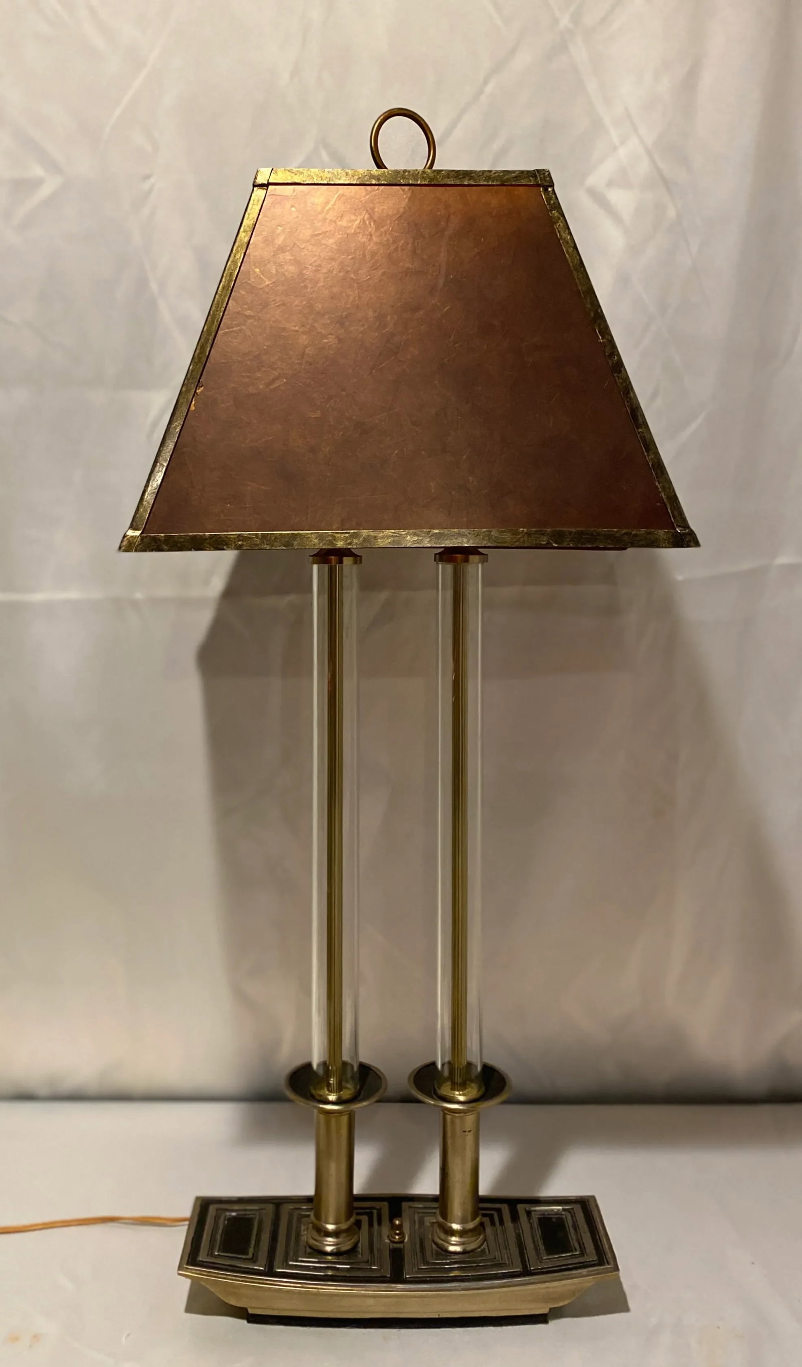 1950's Asian Modern Lamp Chinoiserie Tall Mica Shade James Mont Attributed - 10