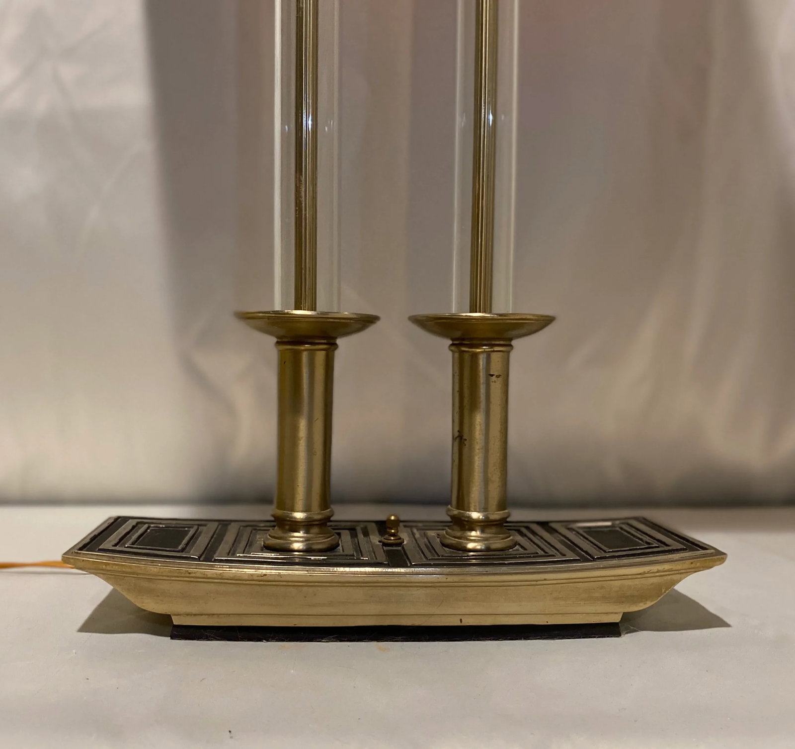 1950's Asian Modern Lamp Chinoiserie Tall Mica Shade James Mont Attributed - 2