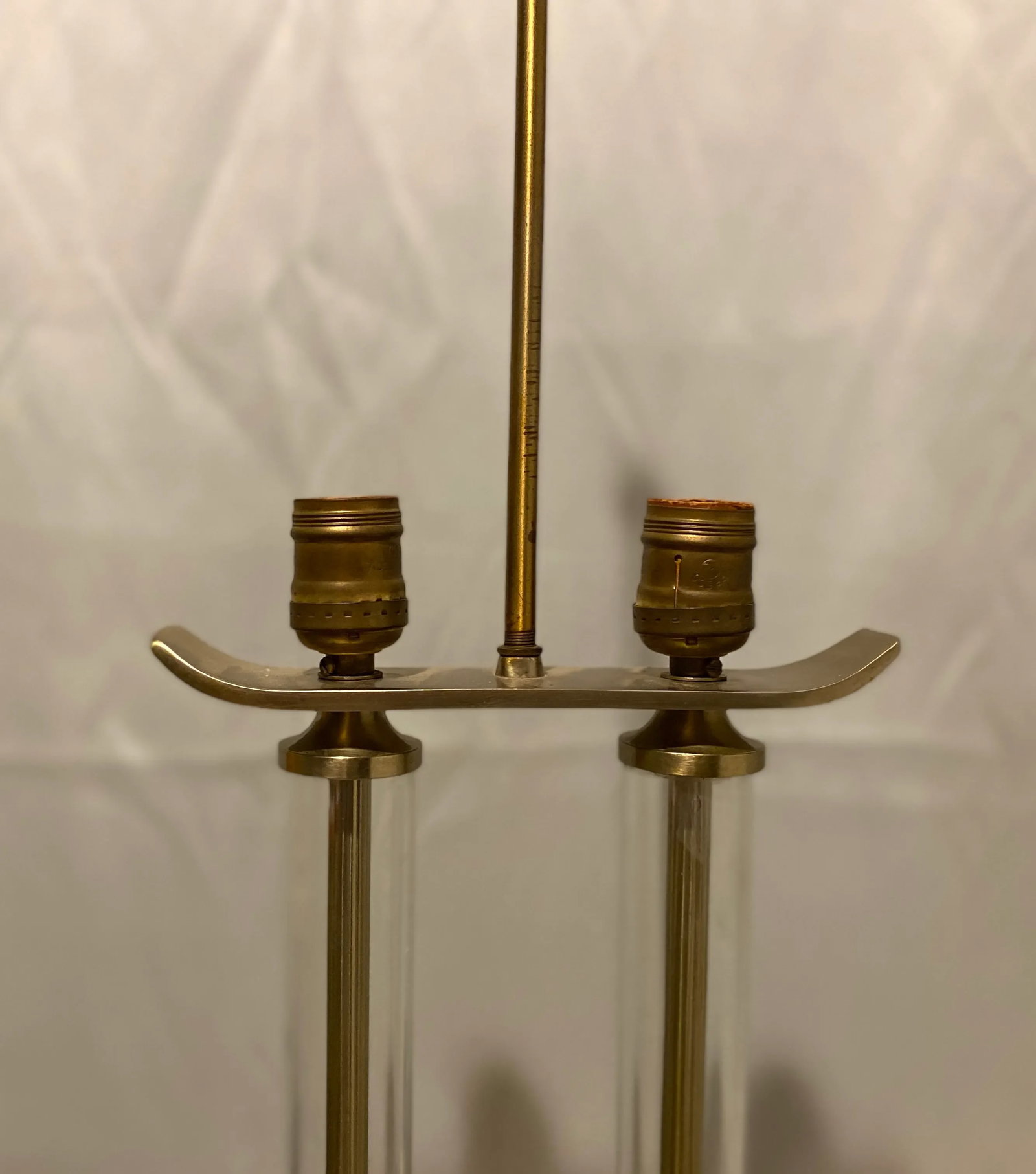 1950's Asian Modern Lamp Chinoiserie Tall Mica Shade James Mont Attributed - 4