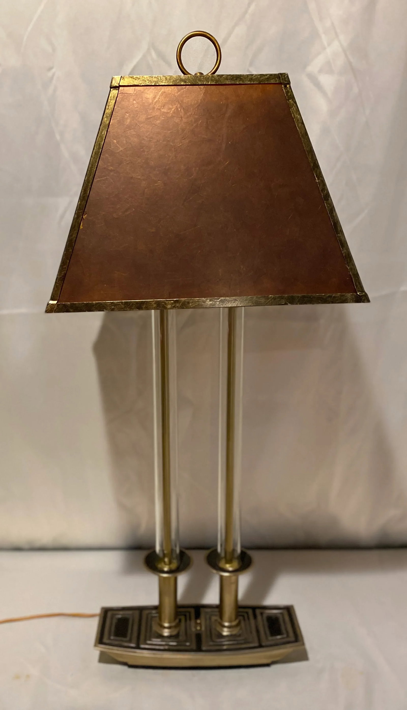 1950's Asian Modern Lamp Chinoiserie Tall Mica Shade James Mont Attributed - 7