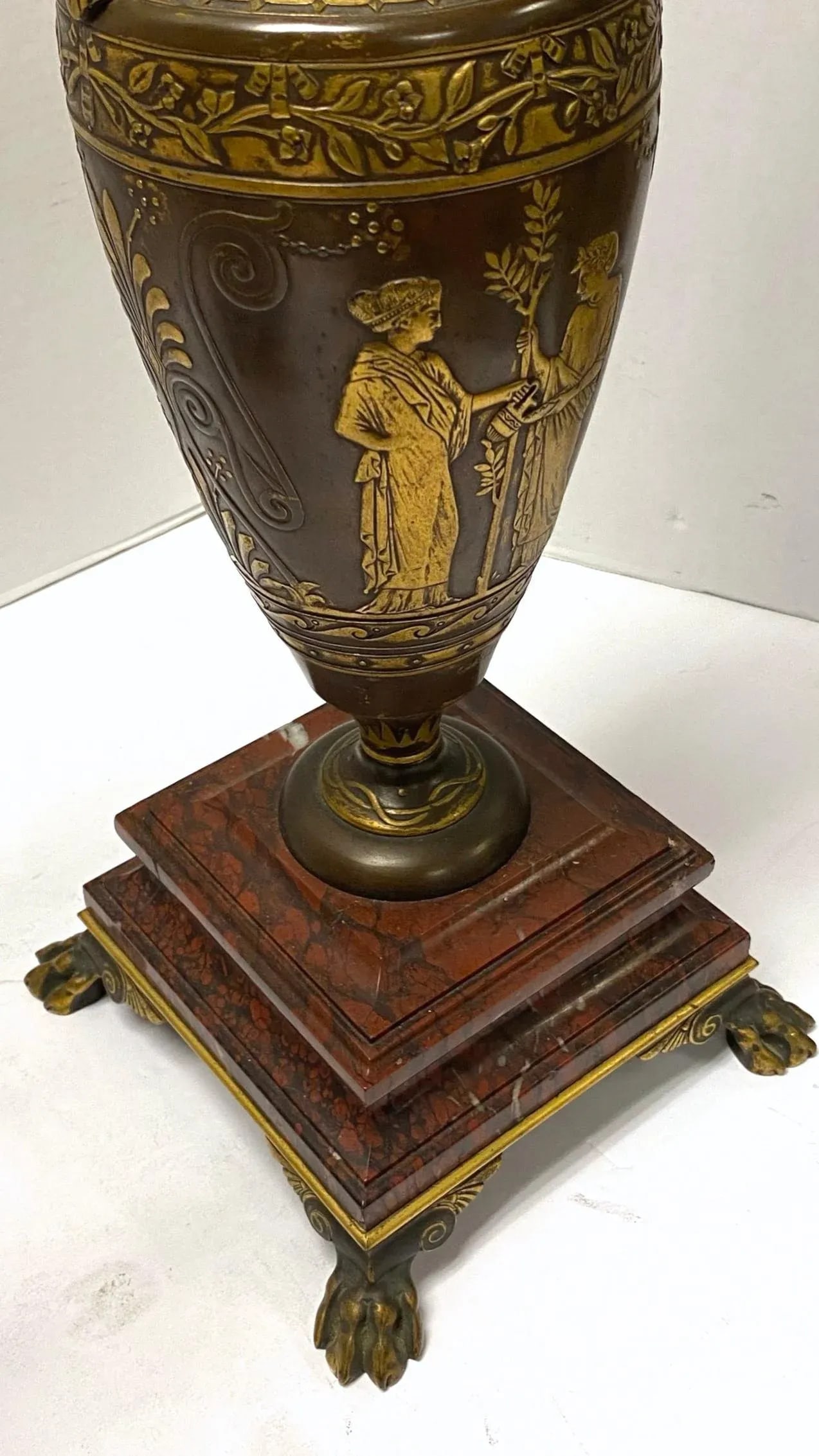 Greek revival F. Barbediene Bronze Candelabras - A Pair - 11
