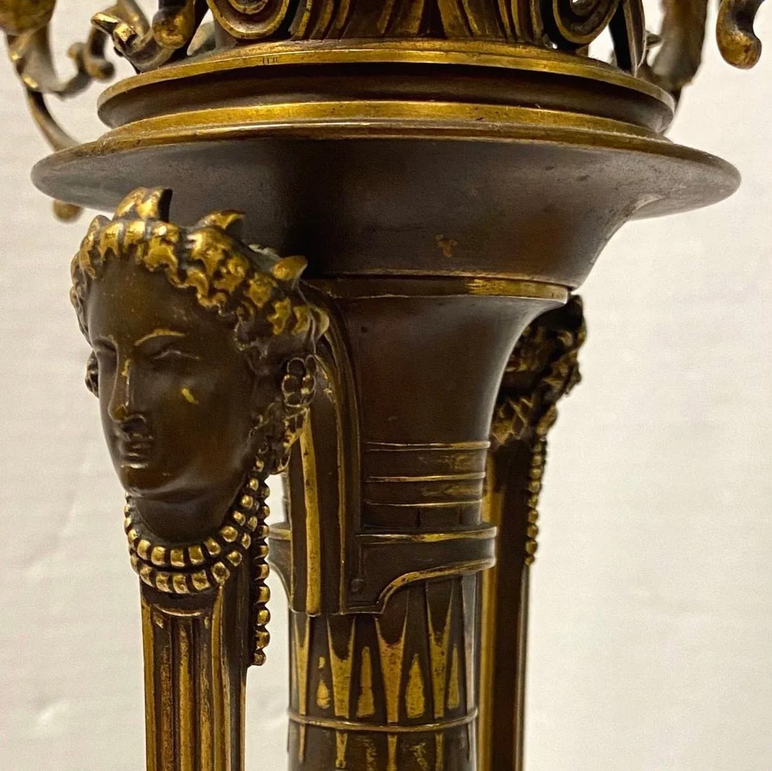 Greek revival F. Barbediene Bronze Candelabras - A Pair - 4