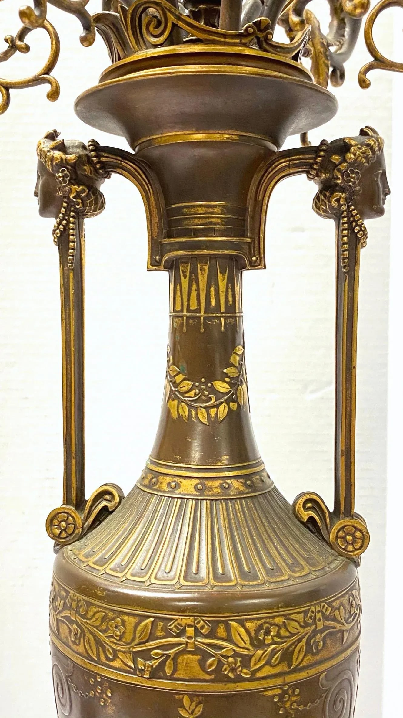 Greek revival F. Barbediene Bronze Candelabras - A Pair - 7