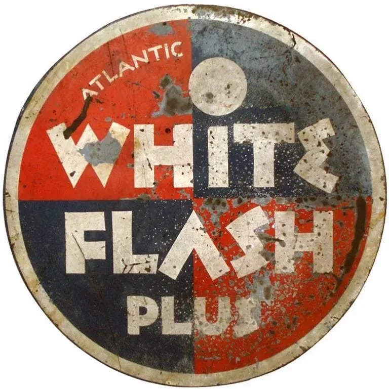 1930s Art Deco era Gas Station Advertising Sign Atlantic Oil - 7