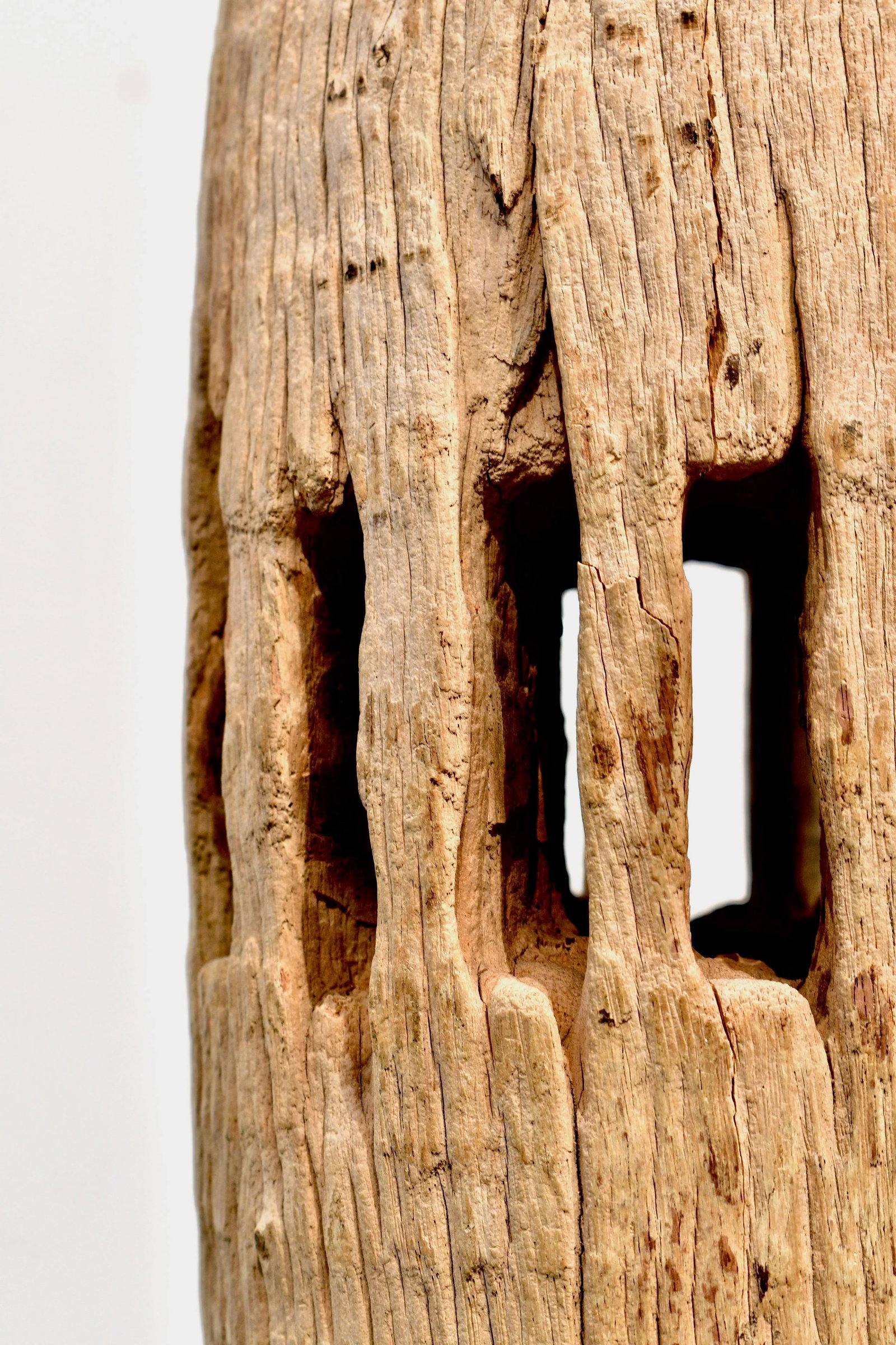1940s Wood Totem Table Lamp - 4