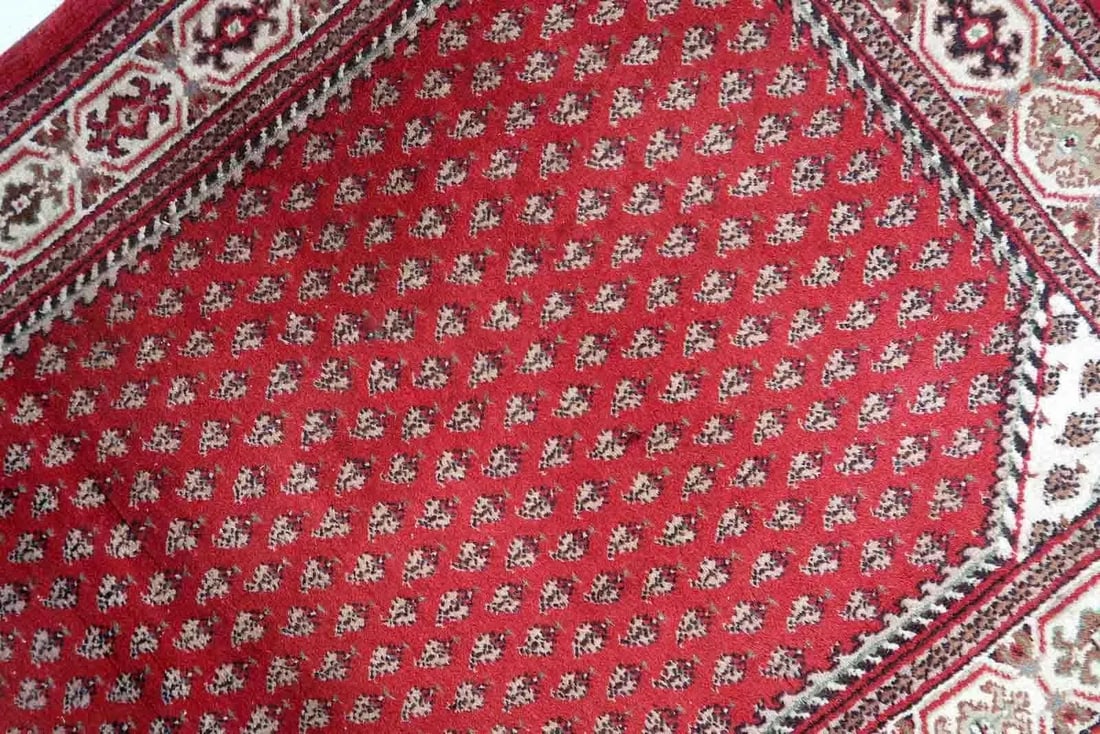 1970s Handmade Vintage Indian Seraband Rug 3' X 5.2' - 11