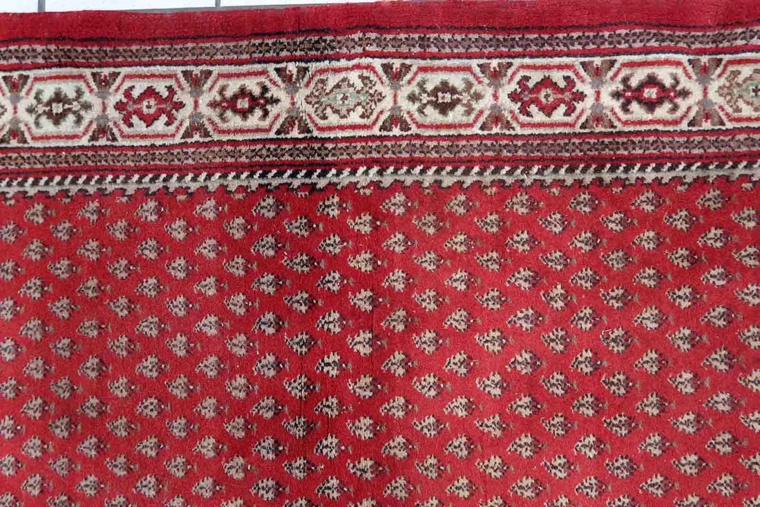 1970s Handmade Vintage Indian Seraband Rug 3' X 5.2' - 8