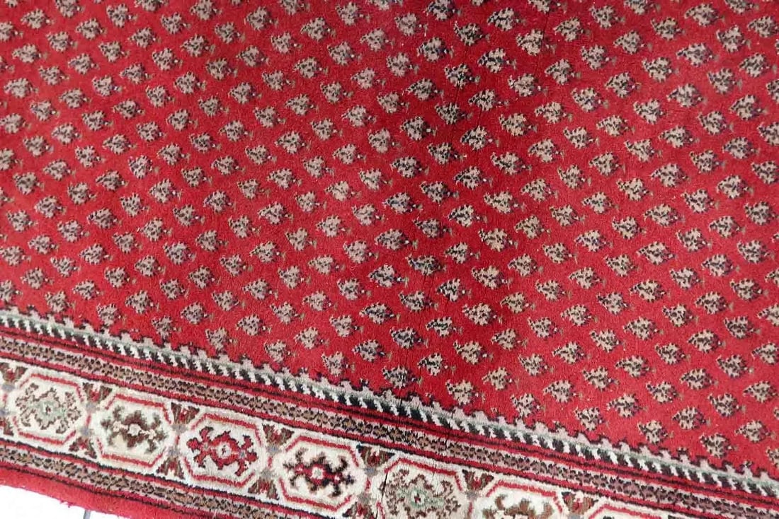 1970s Handmade Vintage Indian Seraband Rug 3' X 5.2' - 9