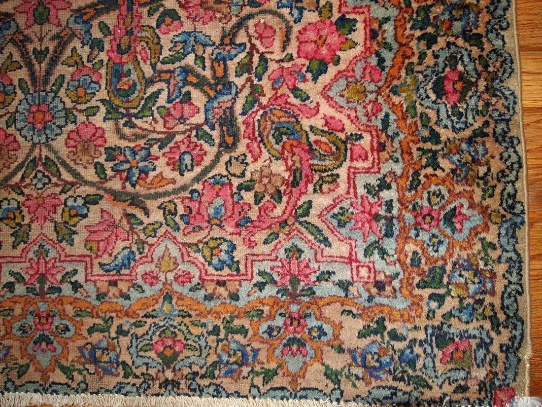 1920s Hand Made Antique Persian Kerman Rug 3.2' X 4.9' - 6