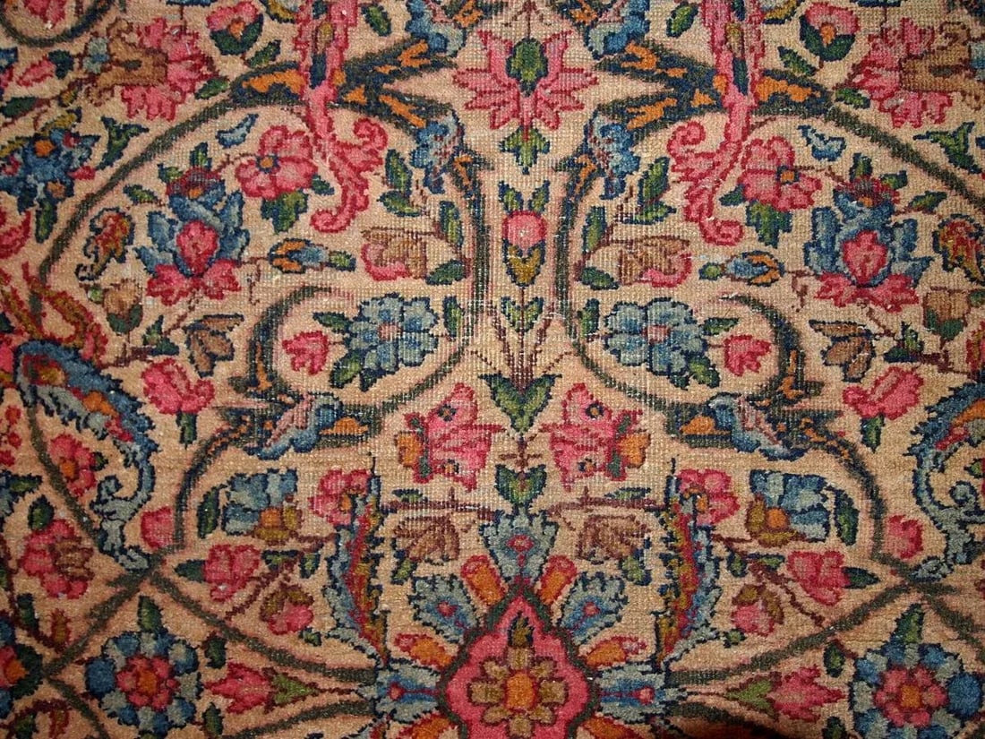1920s Hand Made Antique Persian Kerman Rug 3.2' X 4.9' - 7