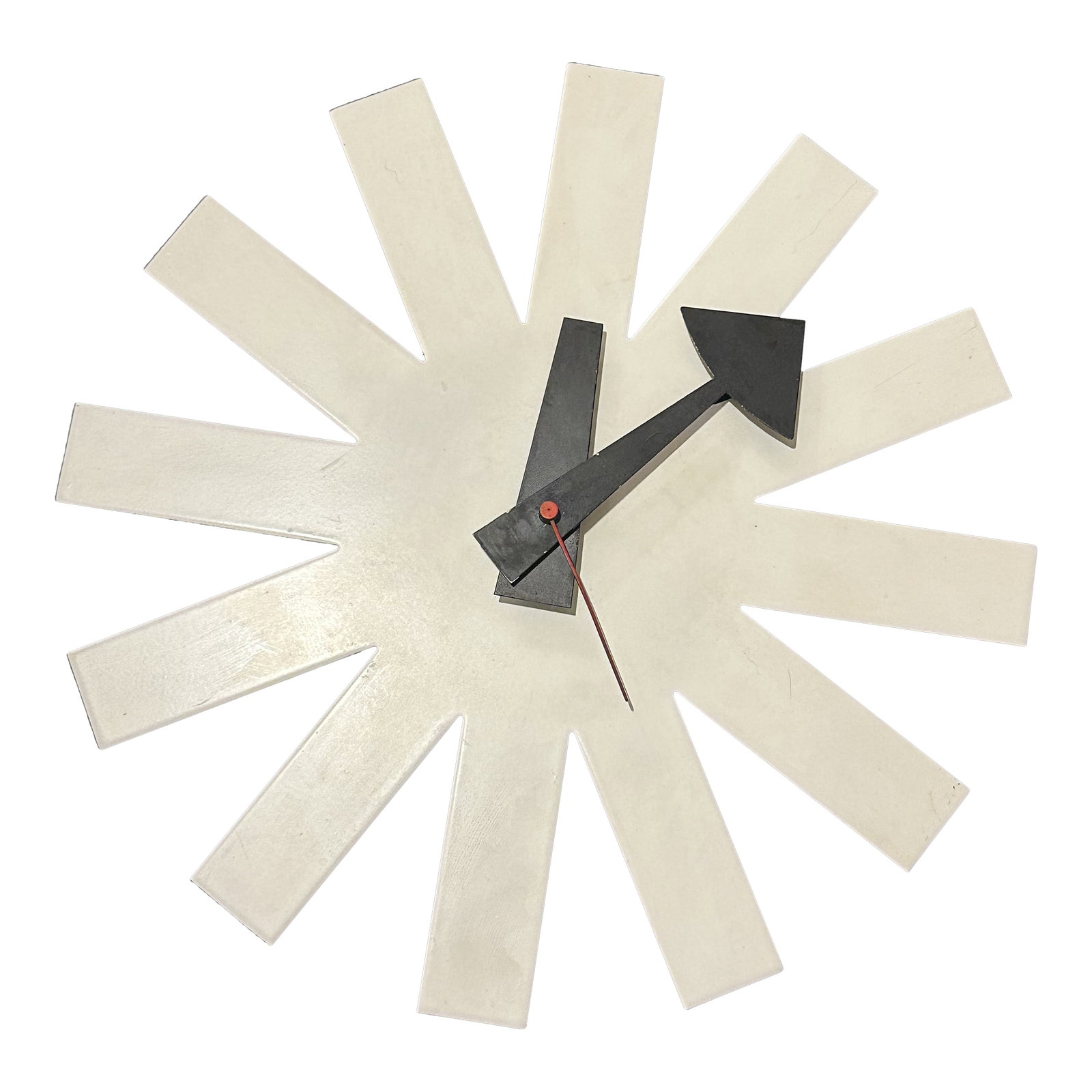 Howard Miller White Asterisk Clock Mid Century (1 of 12)