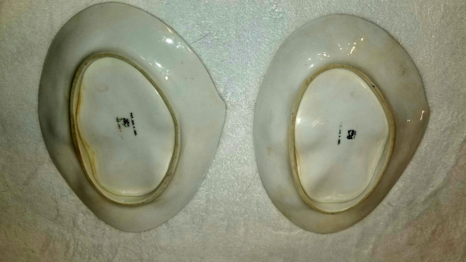 Late 19th Century Antique American Union Porcelain Works Oyster Plates - Set of 2 - 5