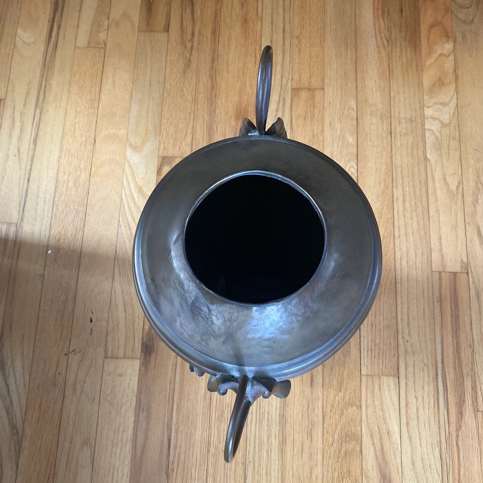 19th Century Figural Bird Copper Bronze Urn - 11