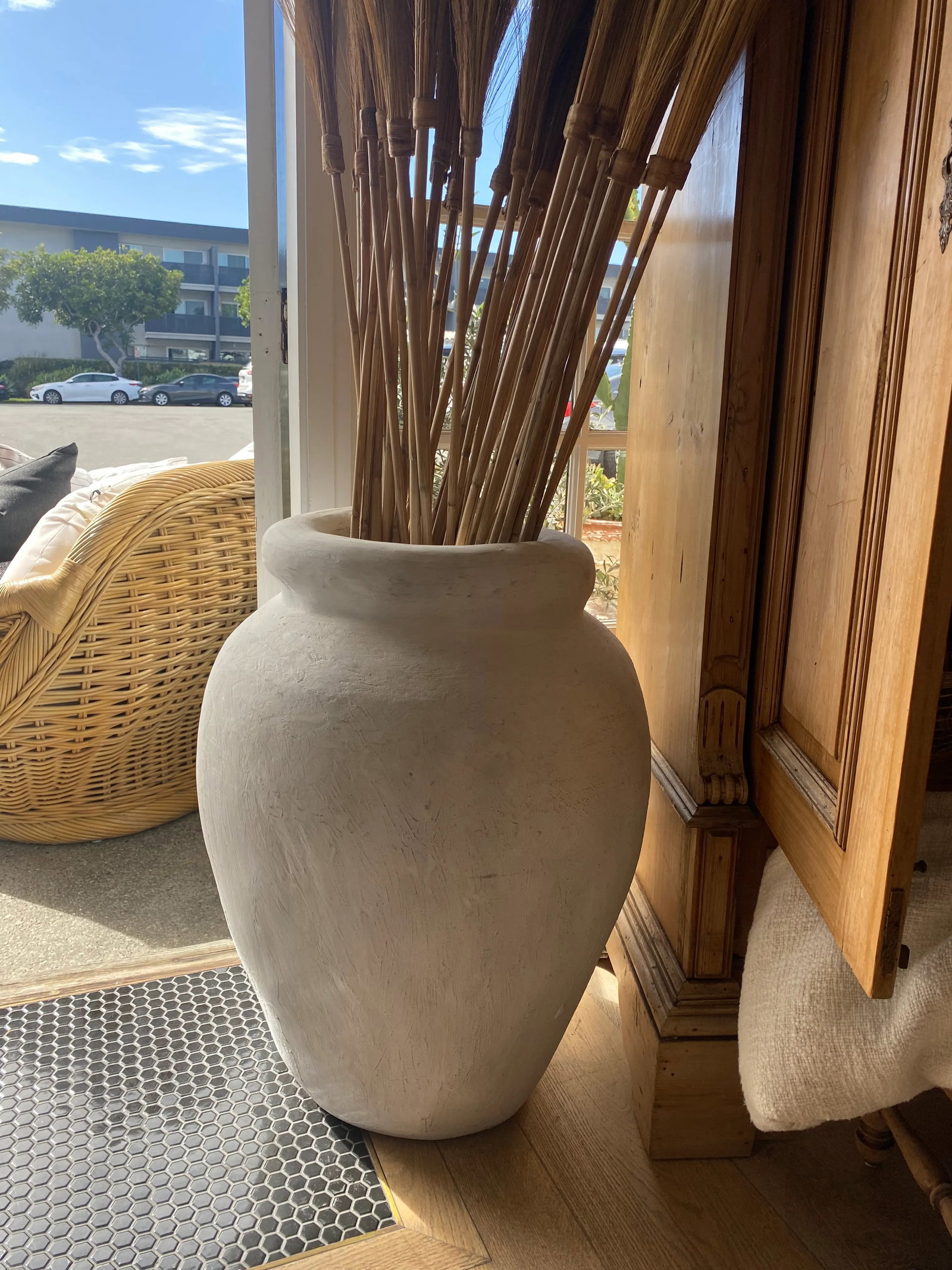Contemporary Large White Pot-Vase - 3