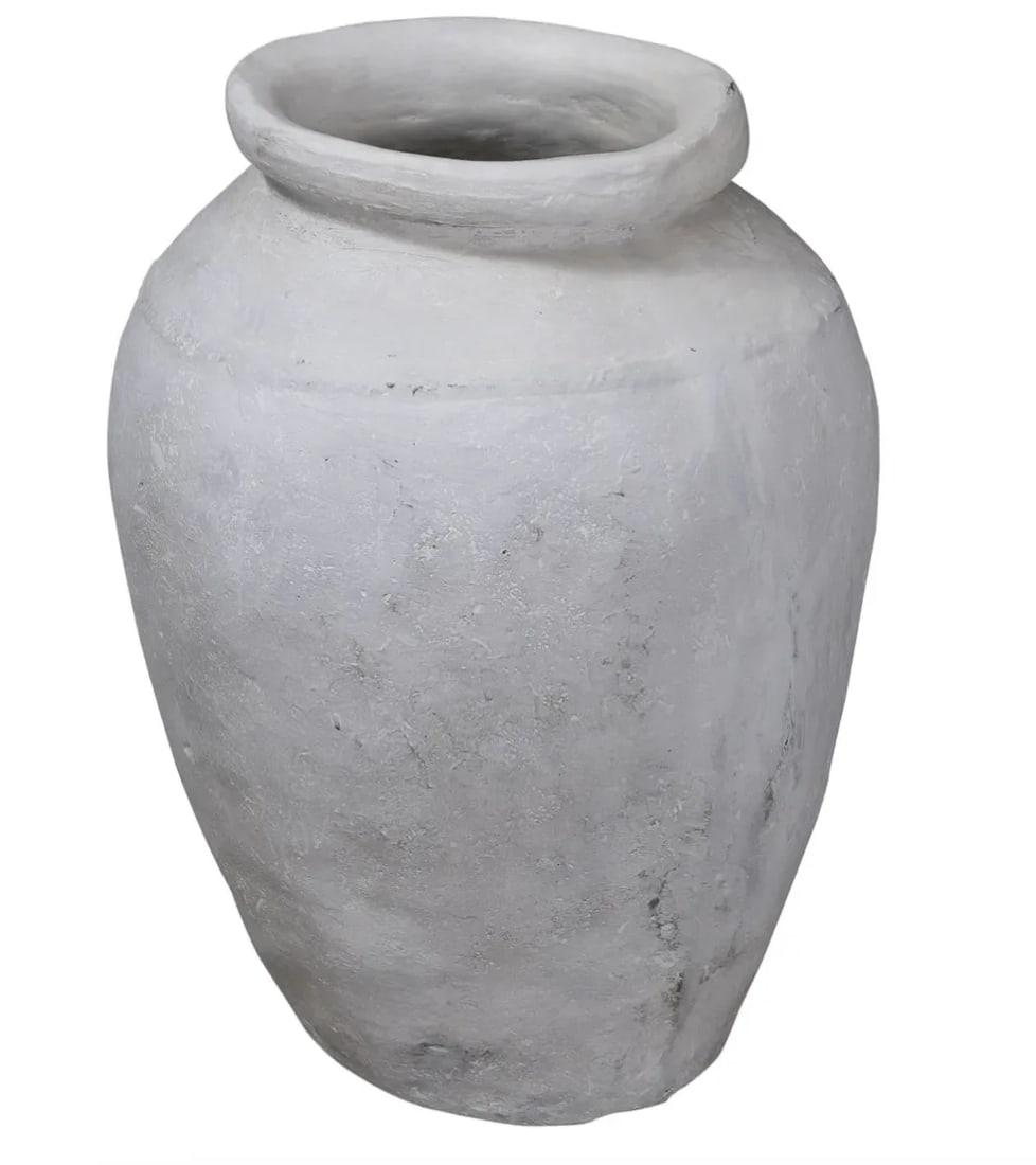 Contemporary Large White Pot-Vase - 4