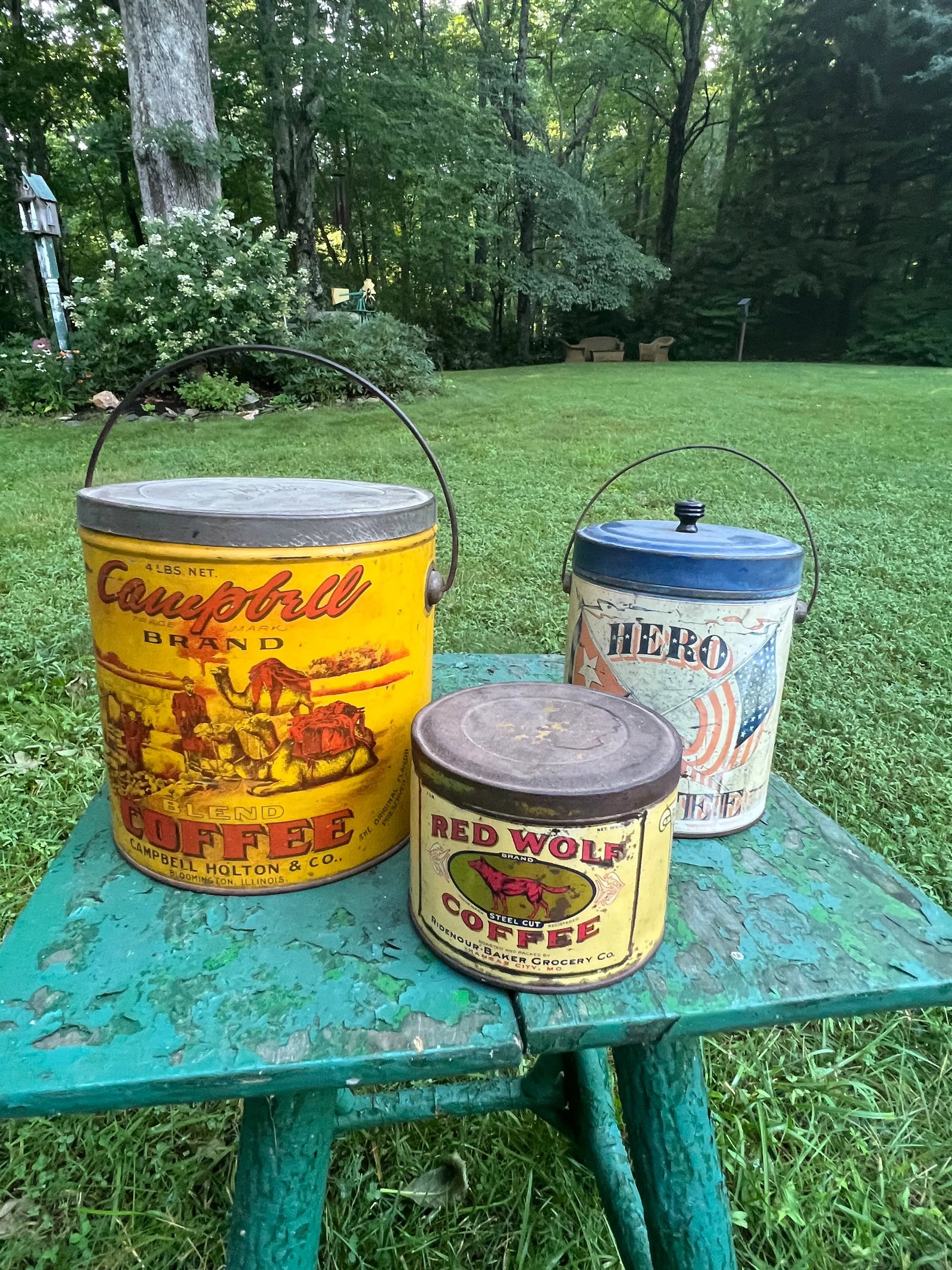 Early 20th Century Advertising Coffee Tins - Set of 3 - 11