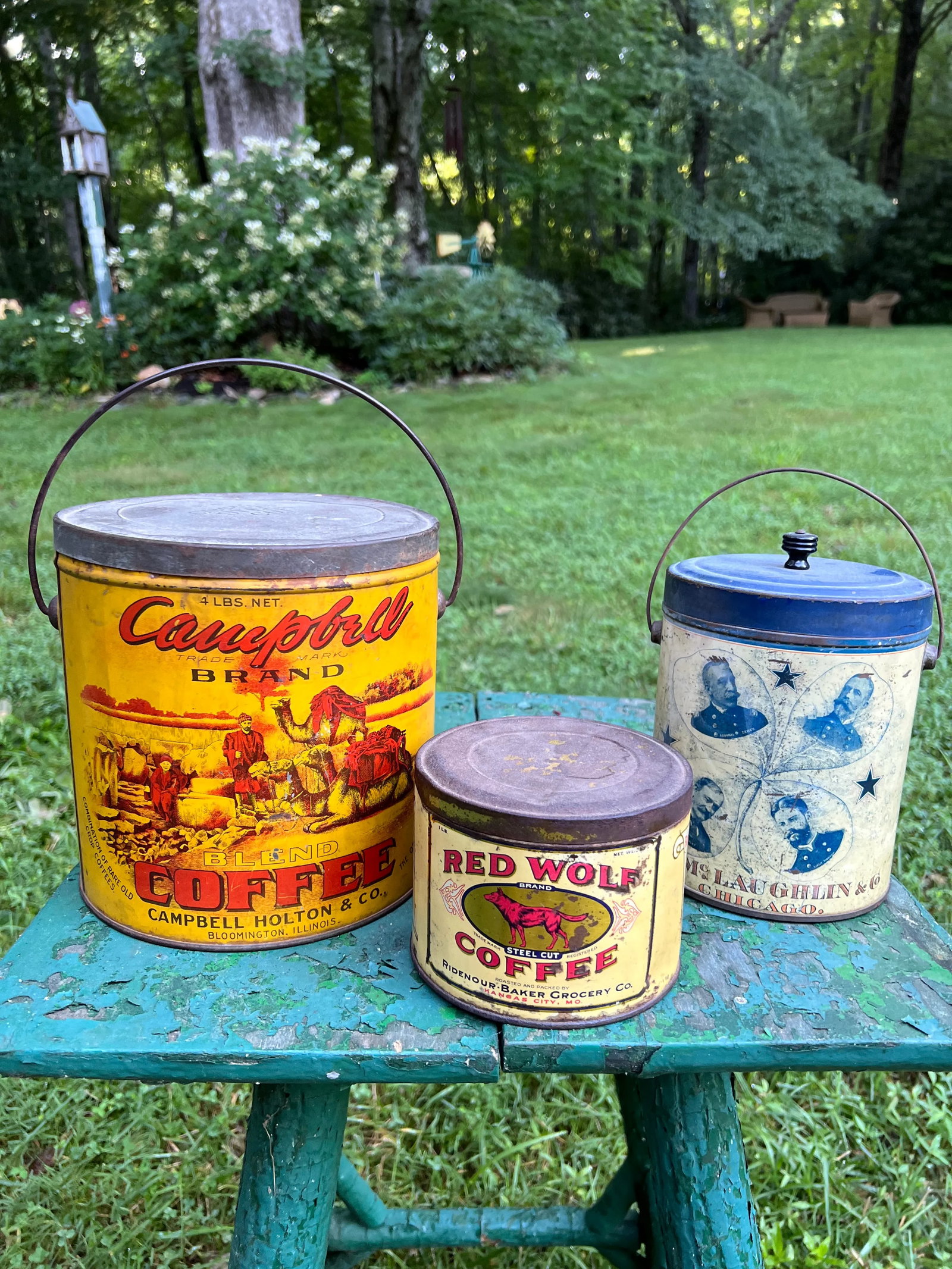 Early 20th Century Advertising Coffee Tins - Set of 3 - 2