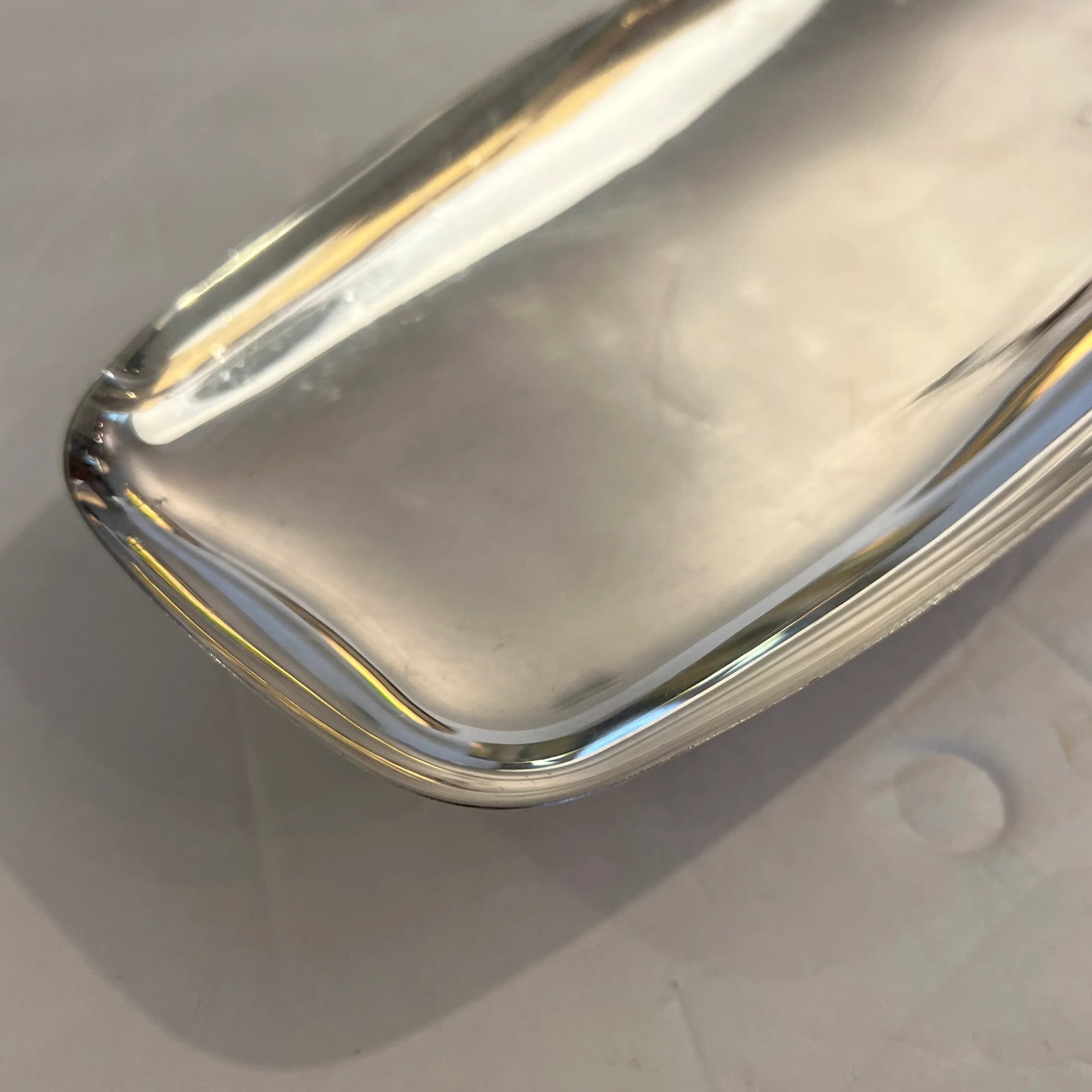 Original Macy's Silver Shop Oblong Serving Tray/ Dish Signed - 2