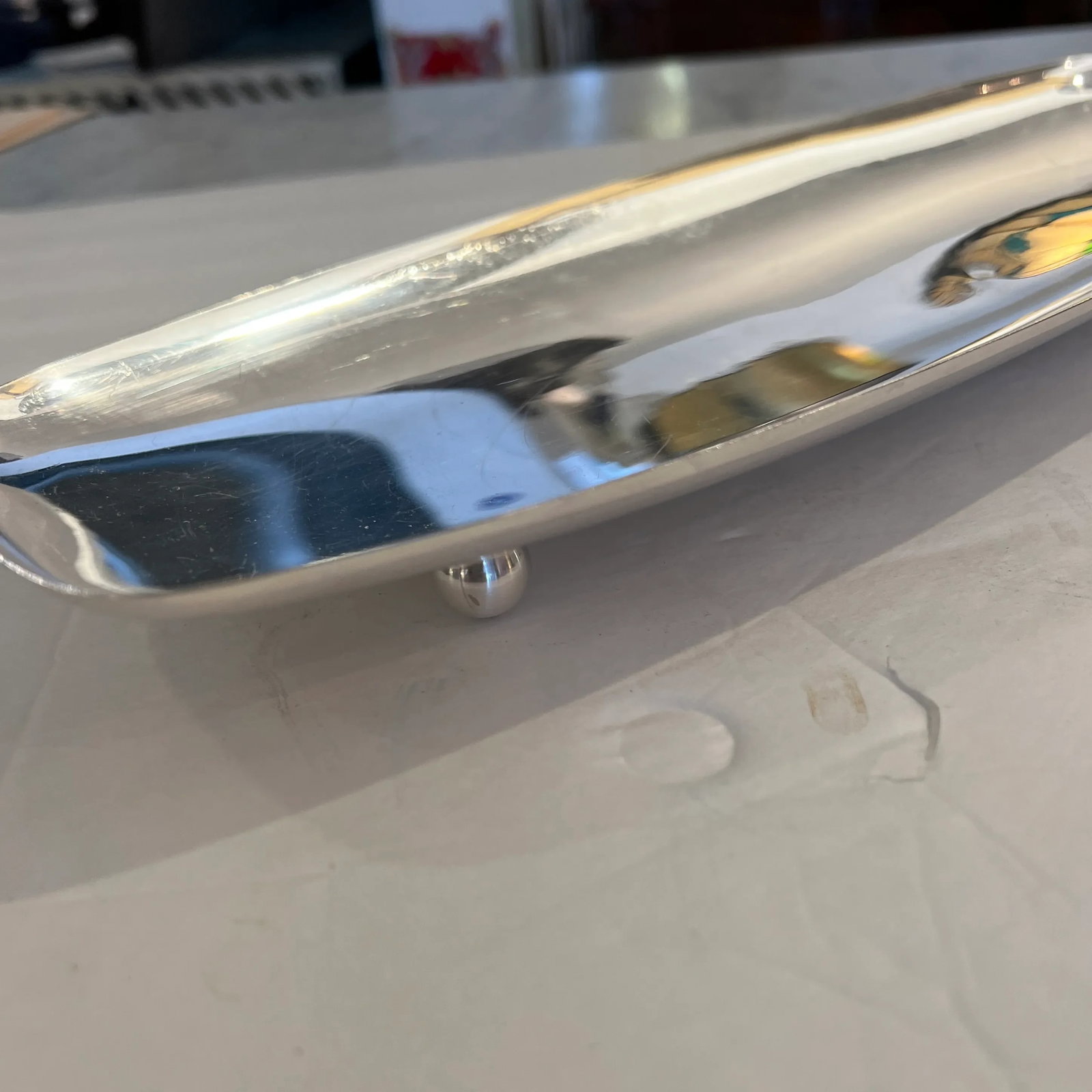 Original Macy's Silver Shop Oblong Serving Tray/ Dish Signed - 4