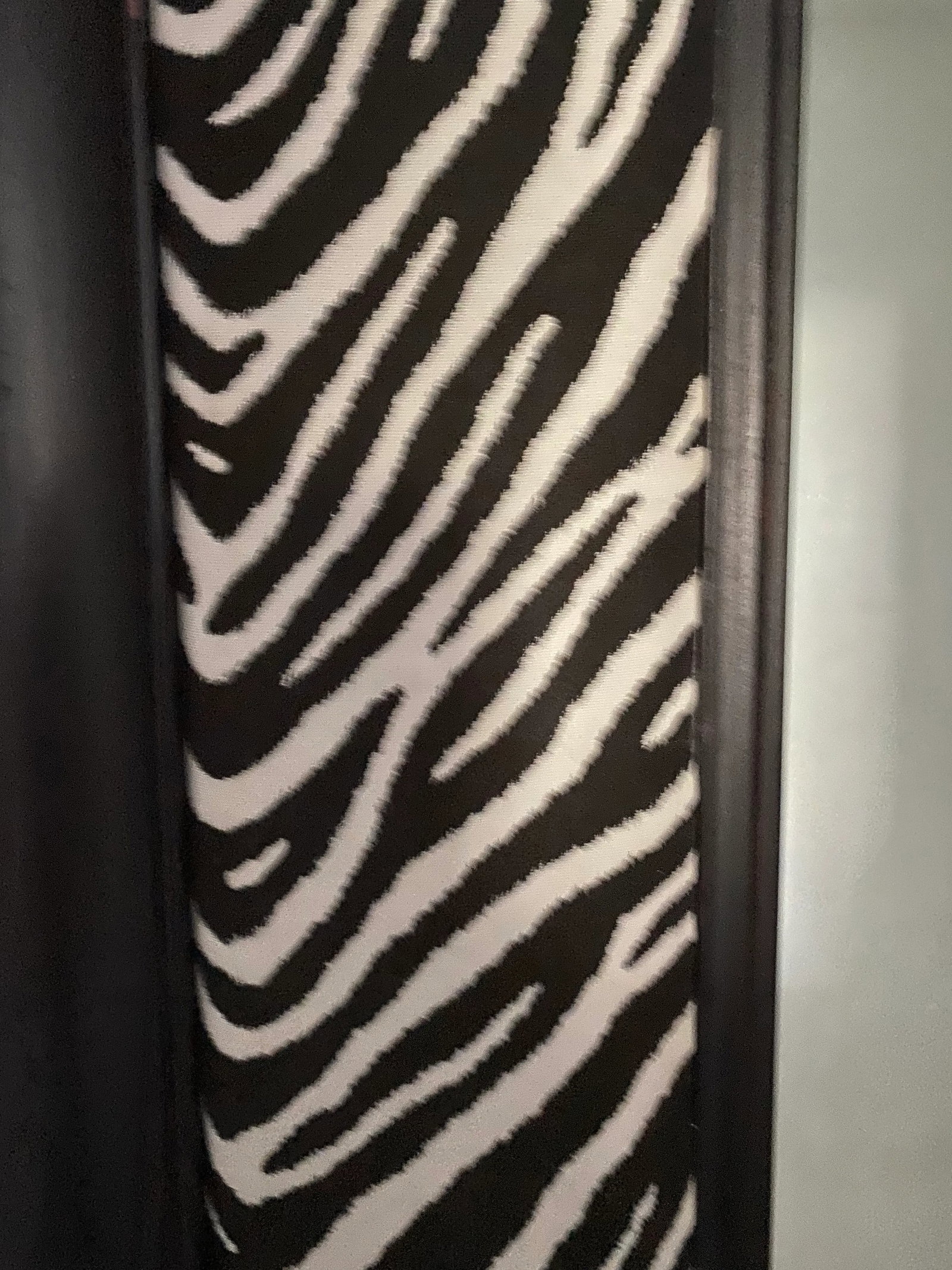 1970s Large Anthony Redmille Style Faux Zebra Mirror - 6
