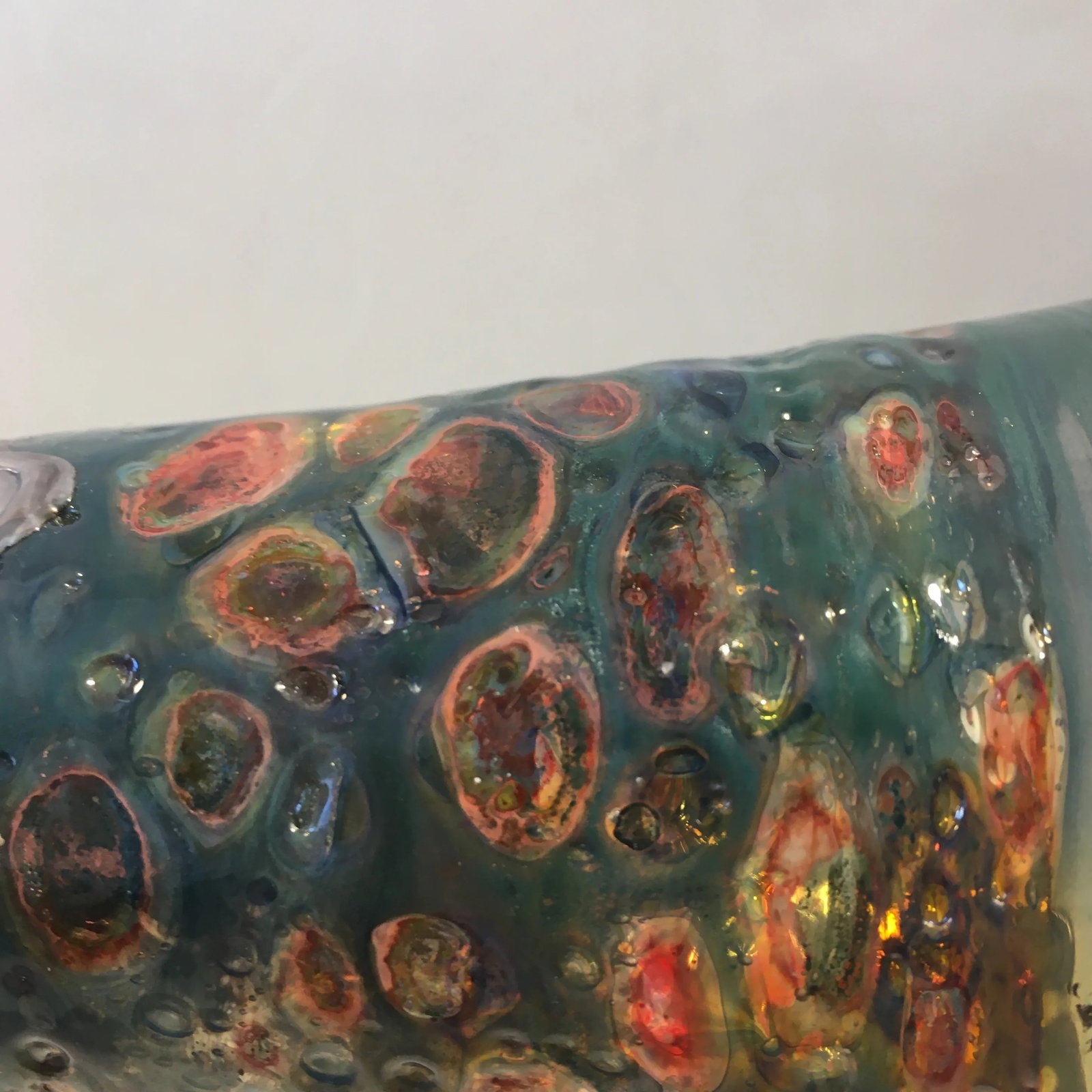 Finely Blown Glass and Silver Metal Goblet - 8
