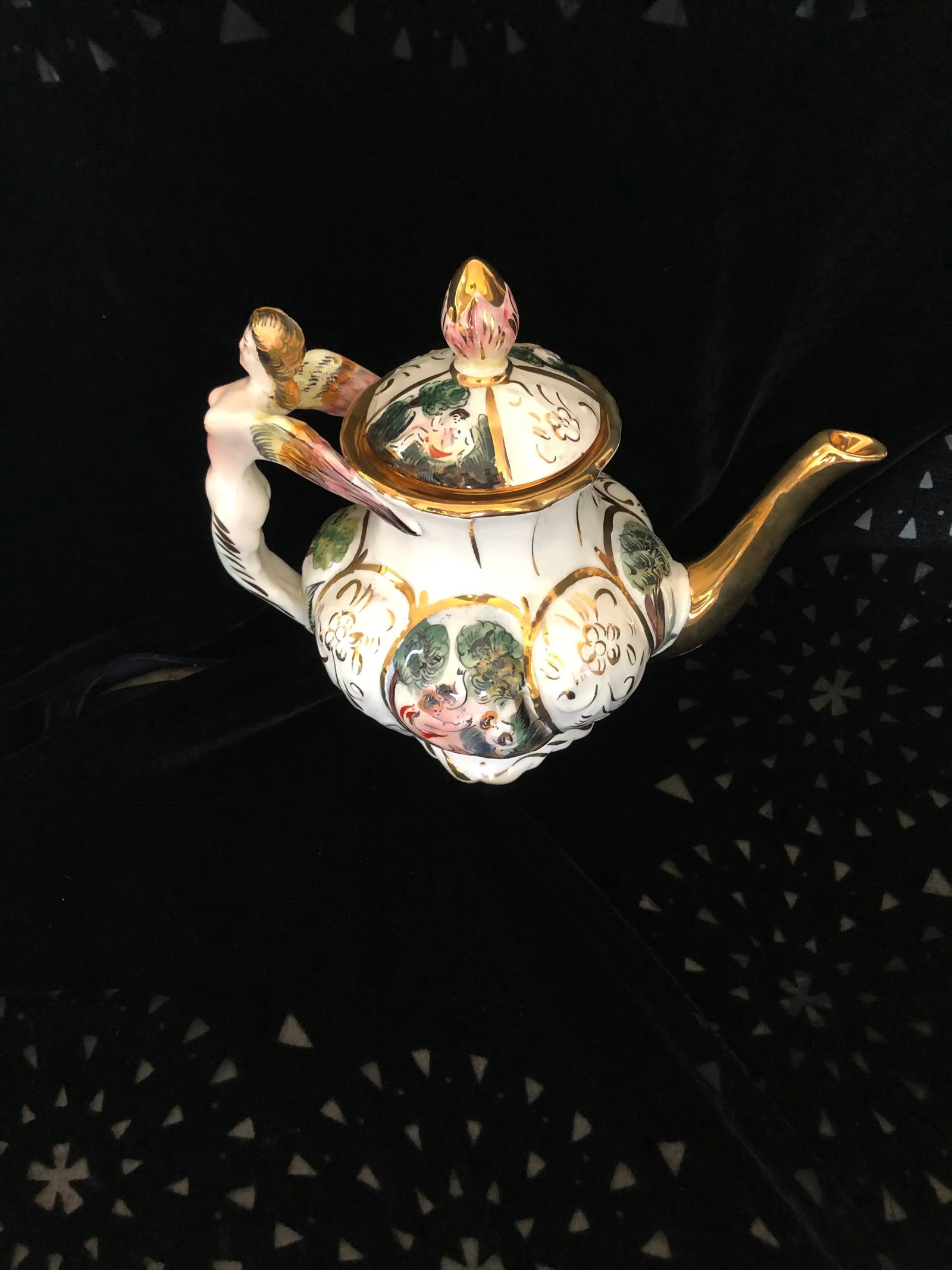 1920s Capodimonte Coffee Pot Creamers and Sugar Bowls Serving Set- 5 Pieces - 4
