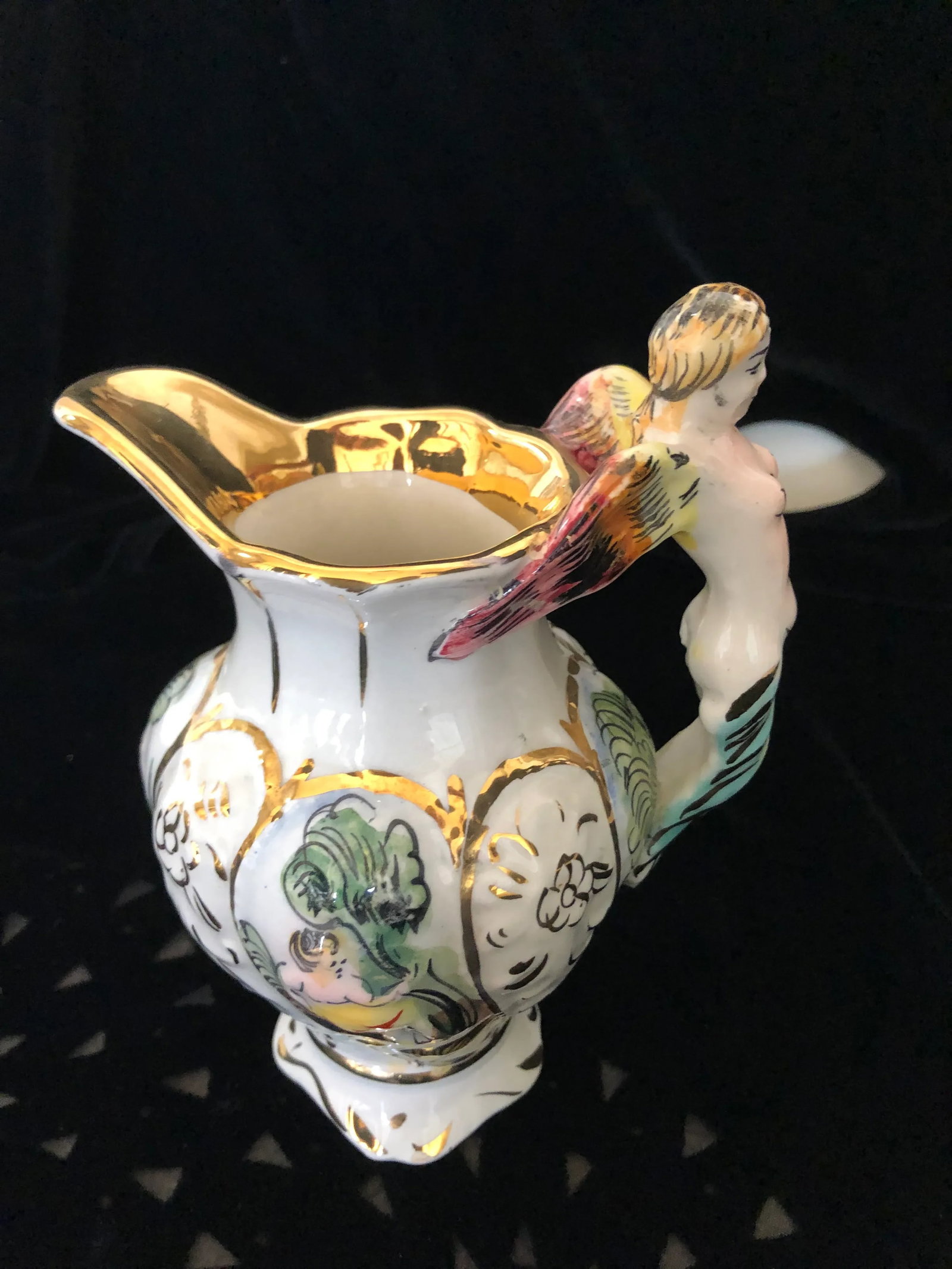 1920s Capodimonte Coffee Pot Creamers and Sugar Bowls Serving Set- 5 Pieces - 9