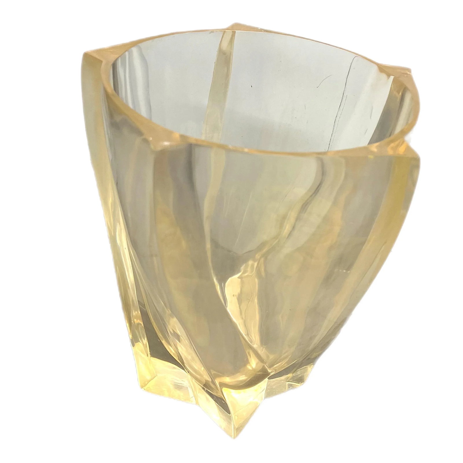 1970's Lucite Vase or Wastebasket - 7