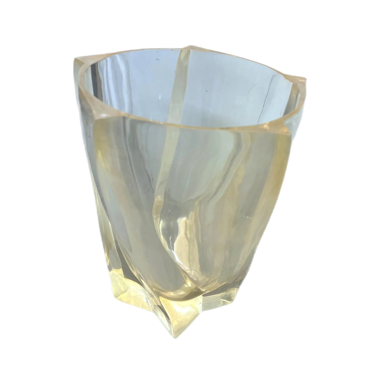 1970's Lucite Vase or Wastebasket - 8