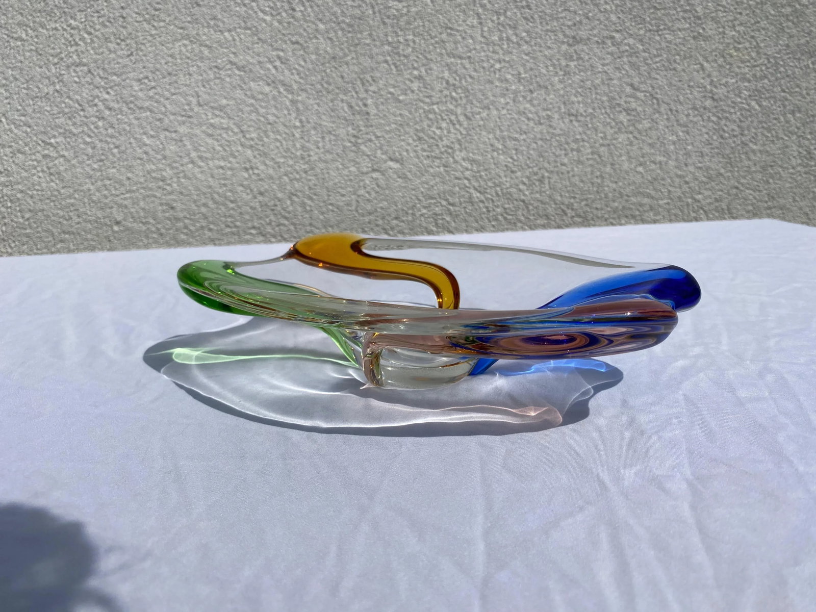 Vintage Mid 20th Century Multi Color Murano Style Bowl - 5