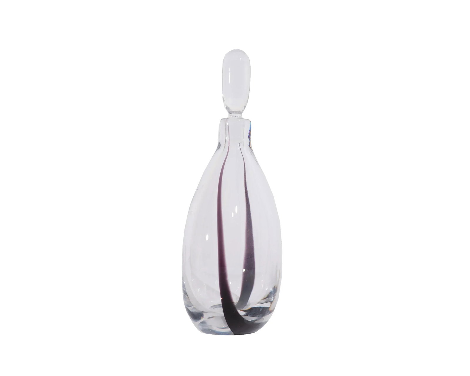 Vicke Lindstrand 1950s Kosta Crystal "Kontur" Decanter - 2