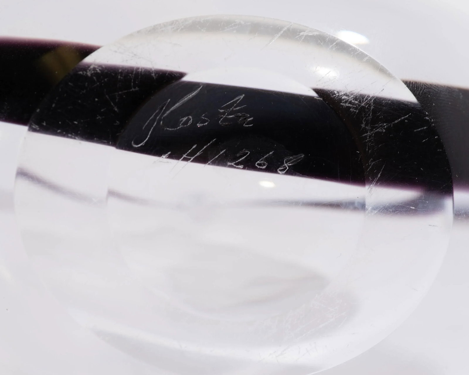 Vicke Lindstrand 1950s Kosta Crystal "Kontur" Decanter - 6