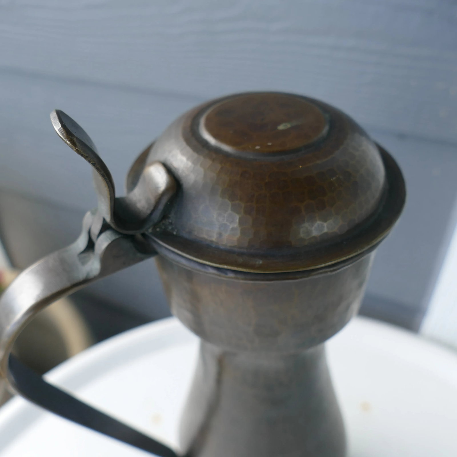 1950s Egidio Casagrande Mid-Century Modern Hammered Copper Tankard Vessel - 2