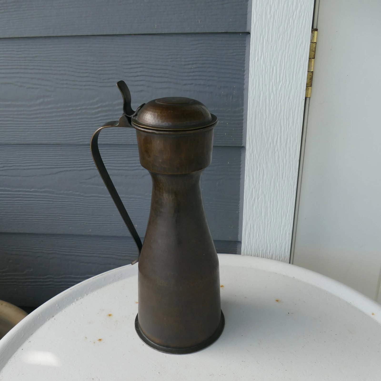 1950s Egidio Casagrande Mid-Century Modern Hammered Copper Tankard Vessel - 4