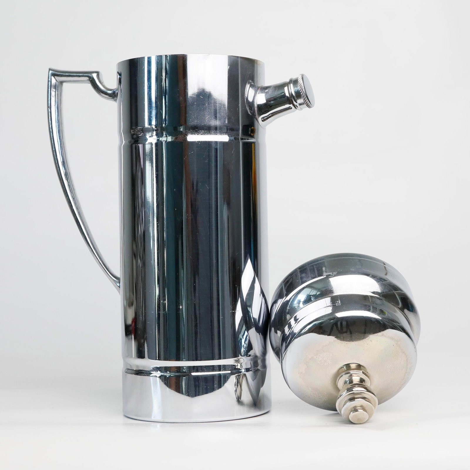 Derby Shelton Art Deco Stacked Finial Knob Cocktail Shaker Prohibition Era 1930s - 3