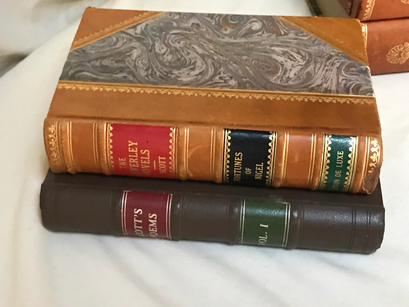 Brown Leather Book & Book Box - A Pair - 2