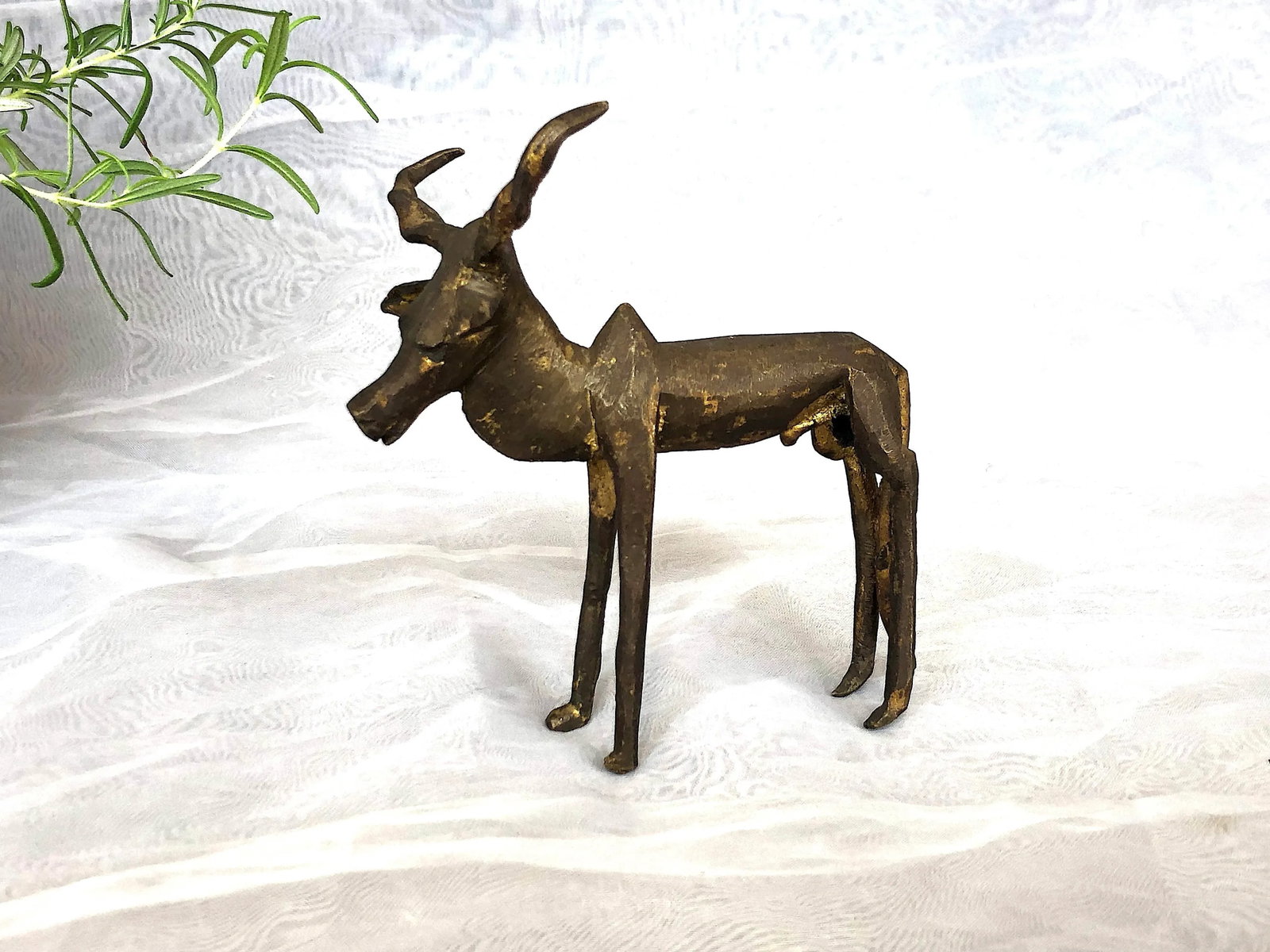 African Bronze Antelope Sculpture - 11