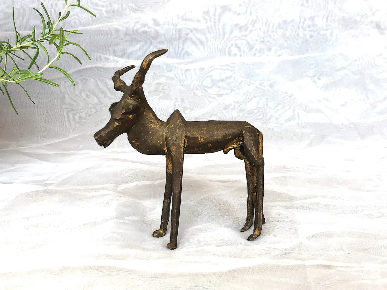 African Bronze Antelope Sculpture - 13