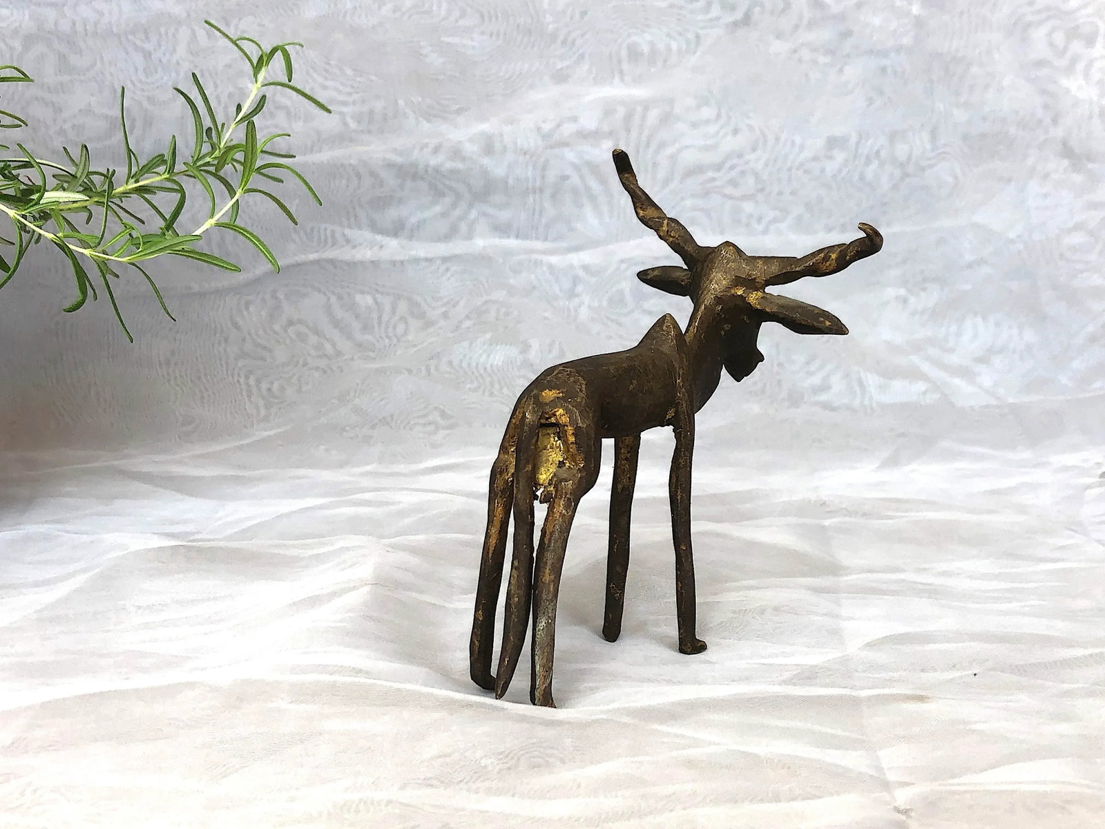 African Bronze Antelope Sculpture - 5