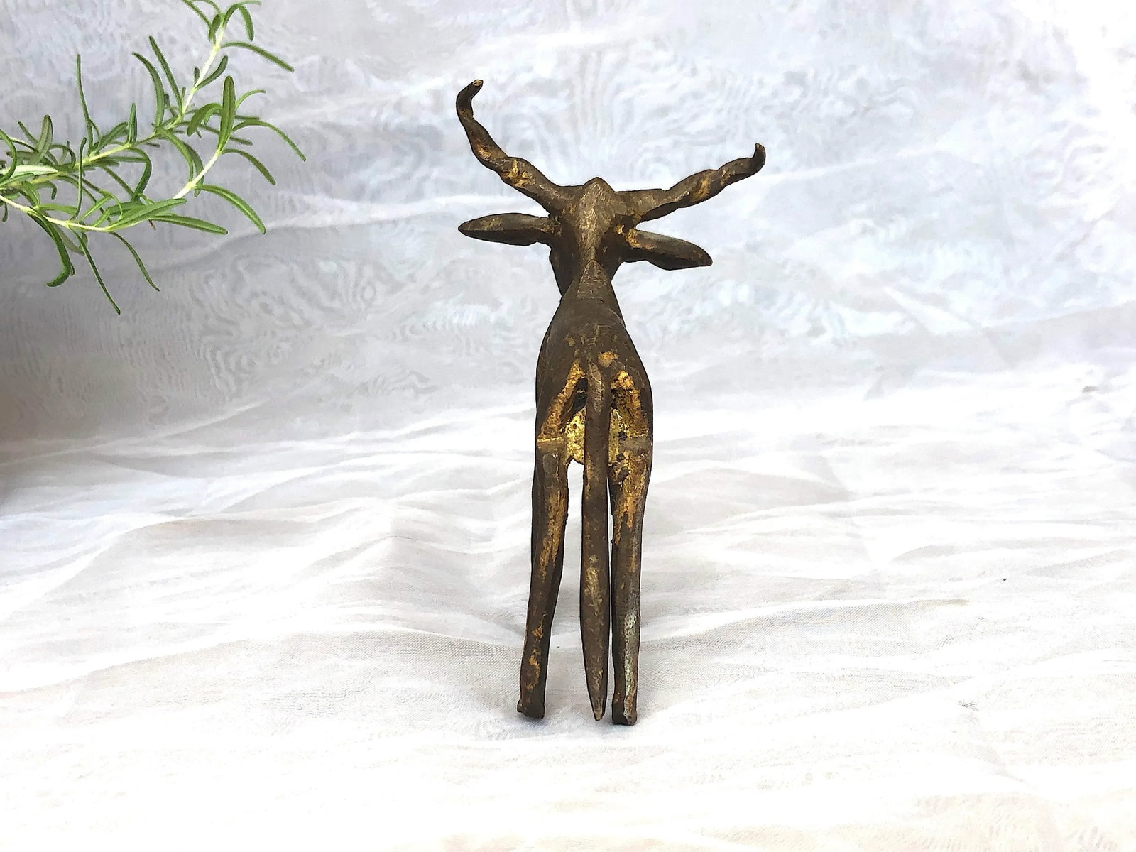 African Bronze Antelope Sculpture - 6