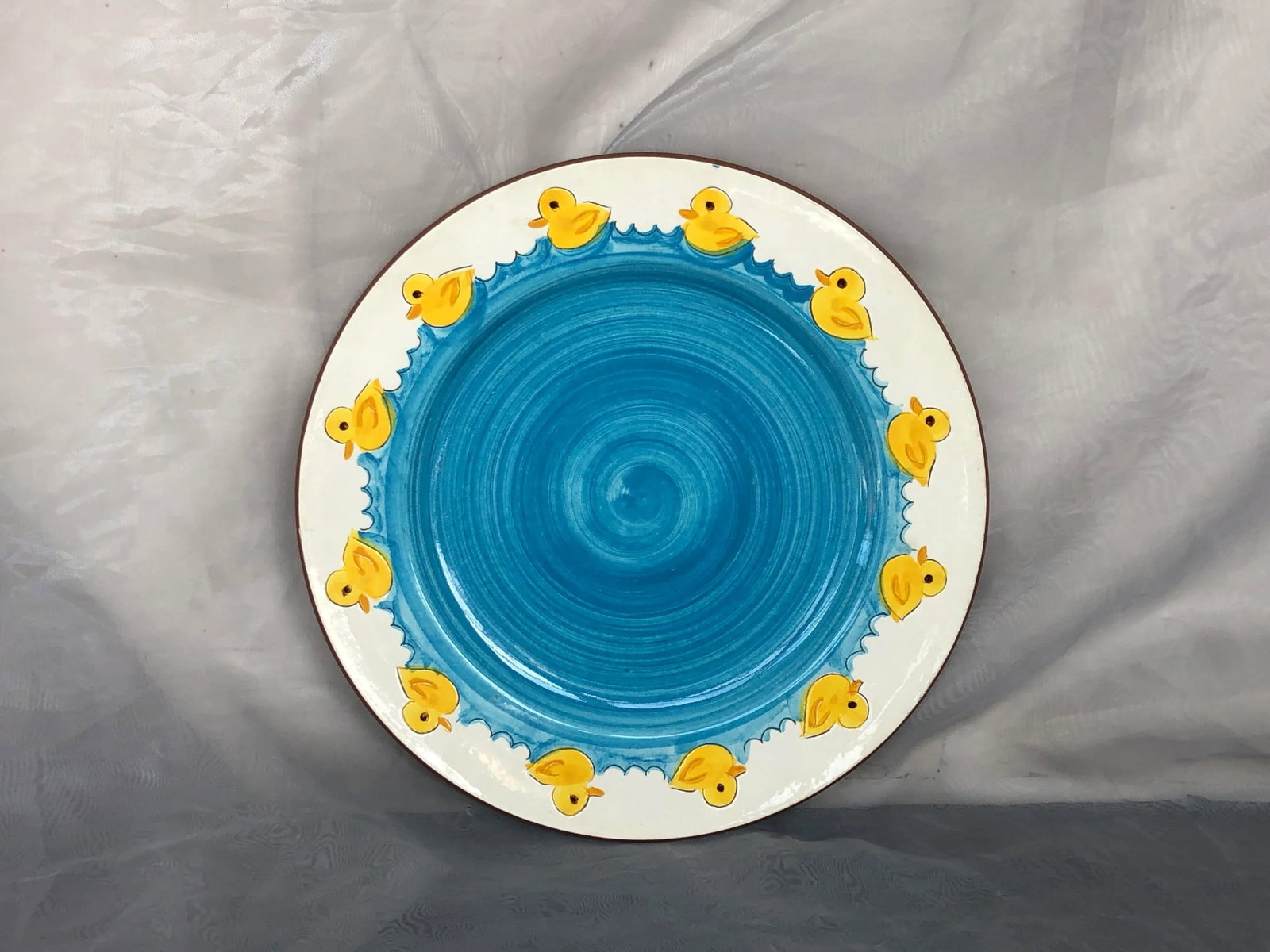 Decorative Stangl Pottery Plate With Yellow Ducks - 12