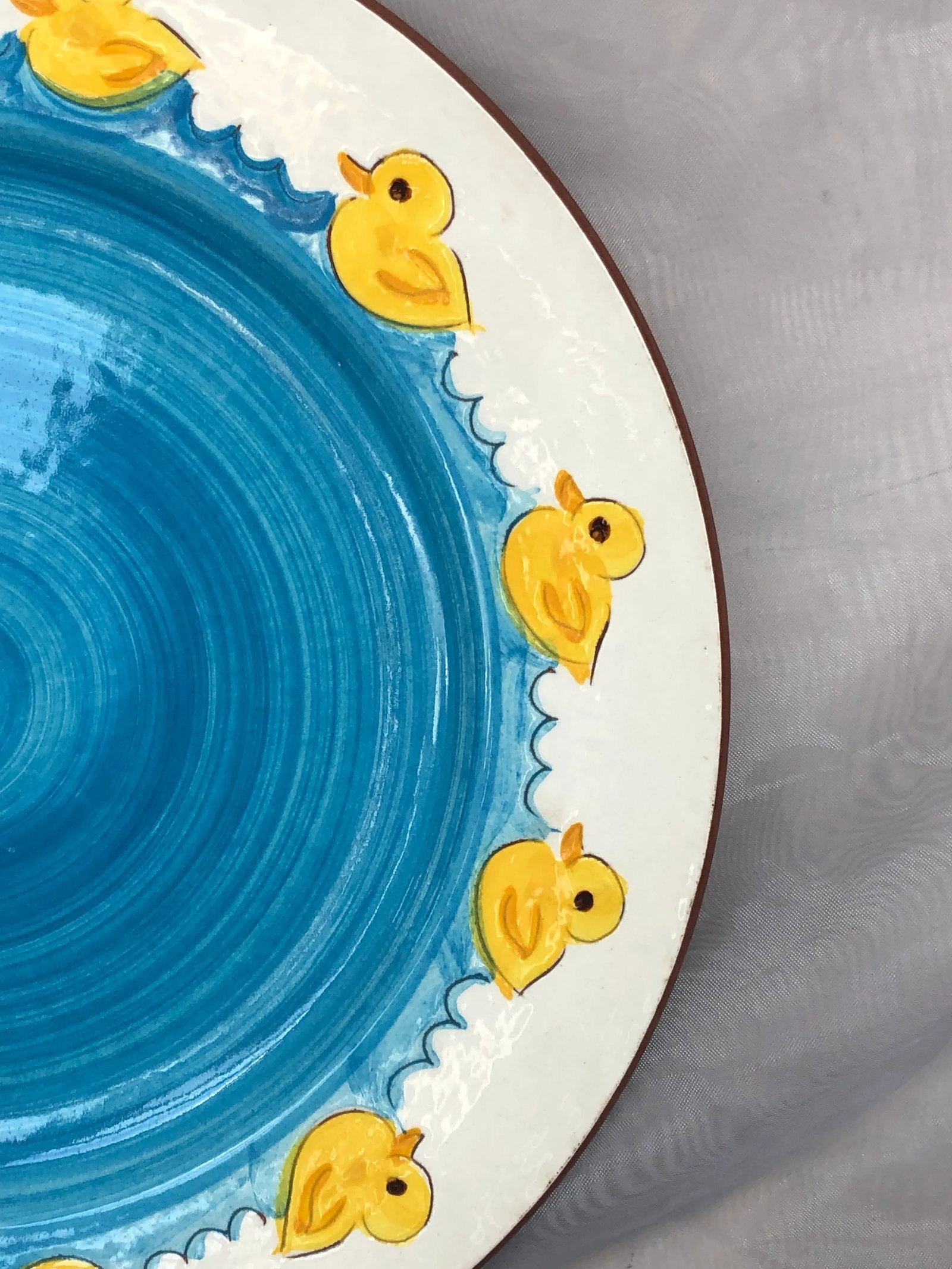 Decorative Stangl Pottery Plate With Yellow Ducks - 4