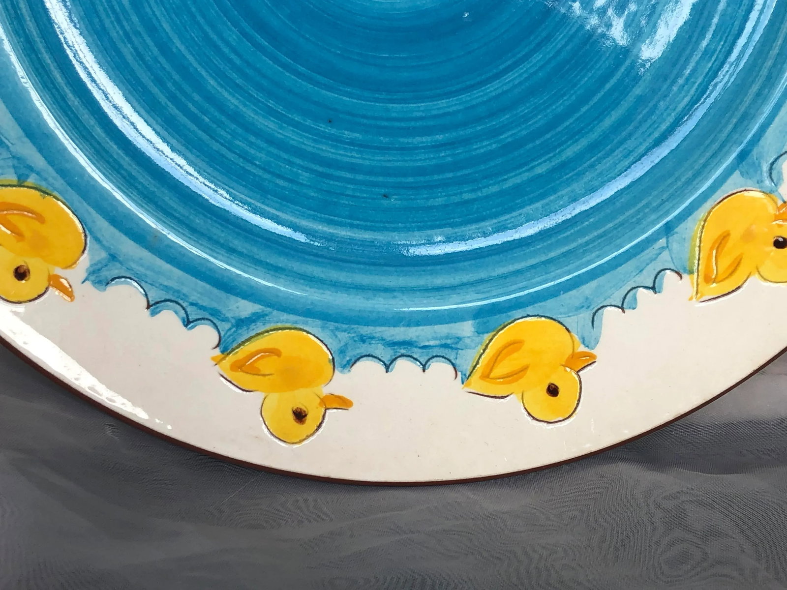 Decorative Stangl Pottery Plate With Yellow Ducks - 5