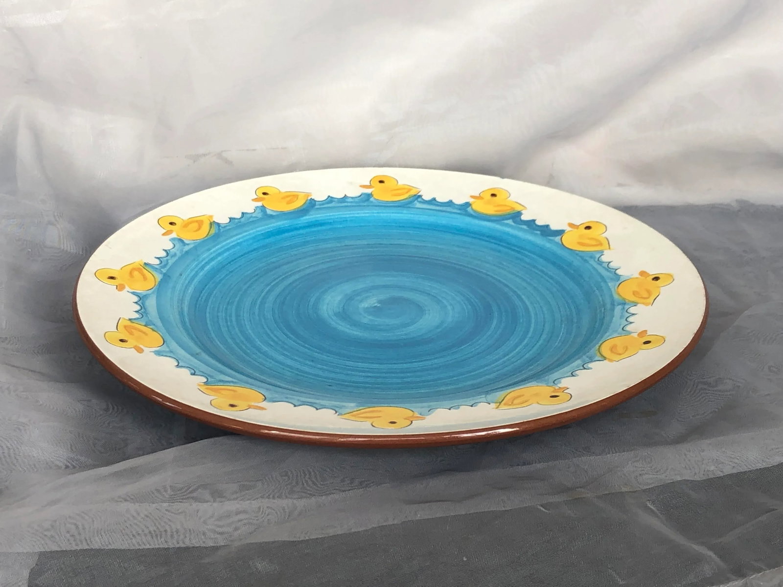 Decorative Stangl Pottery Plate With Yellow Ducks - 8