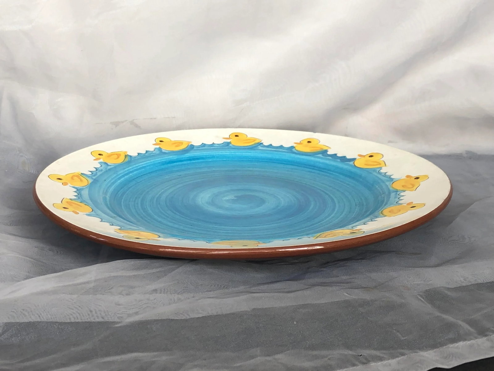 Decorative Stangl Pottery Plate With Yellow Ducks - 9
