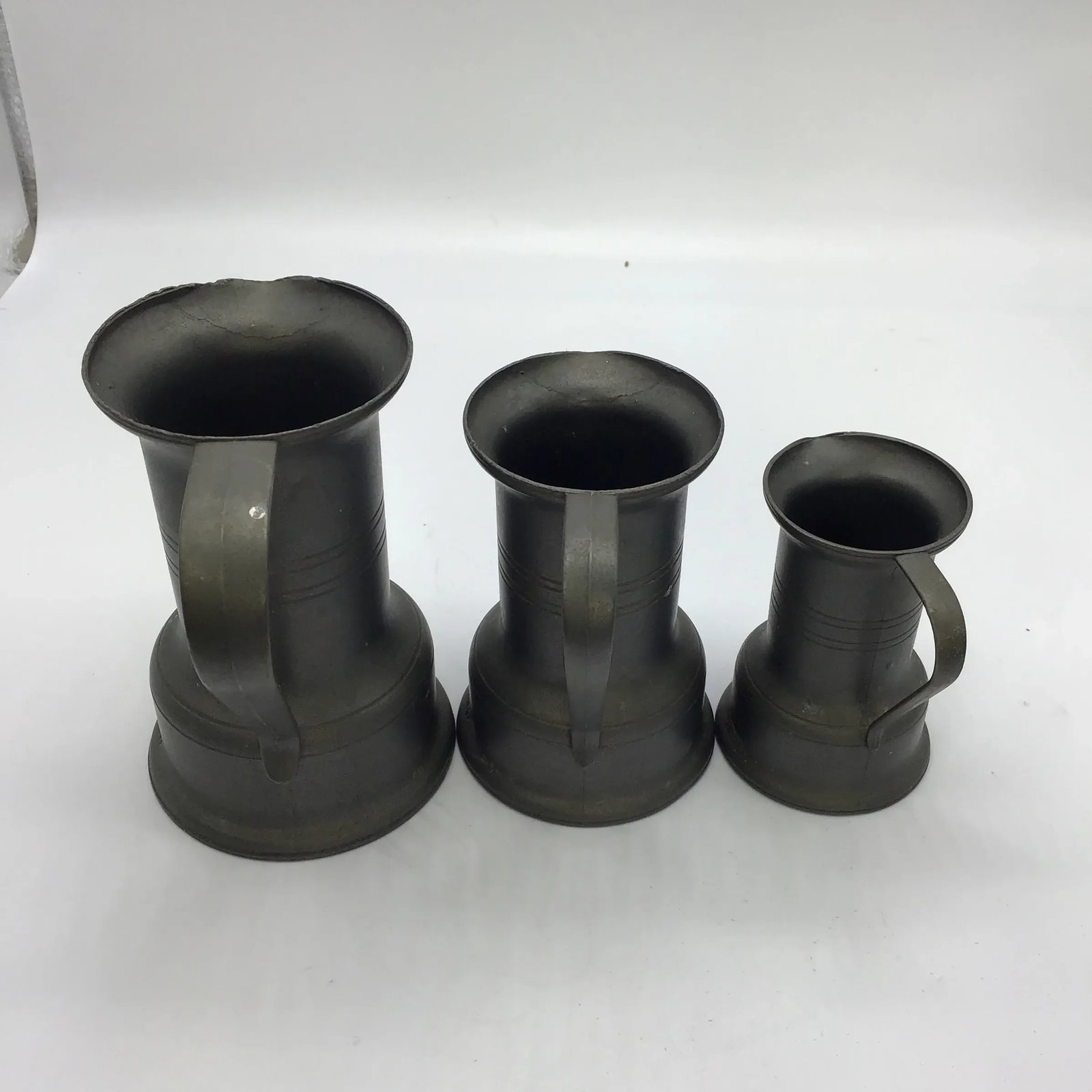 Pewter French Country Pitchers Antique Pitchers French Primitive Pewter Measure Pitchers Damart Fran - 3