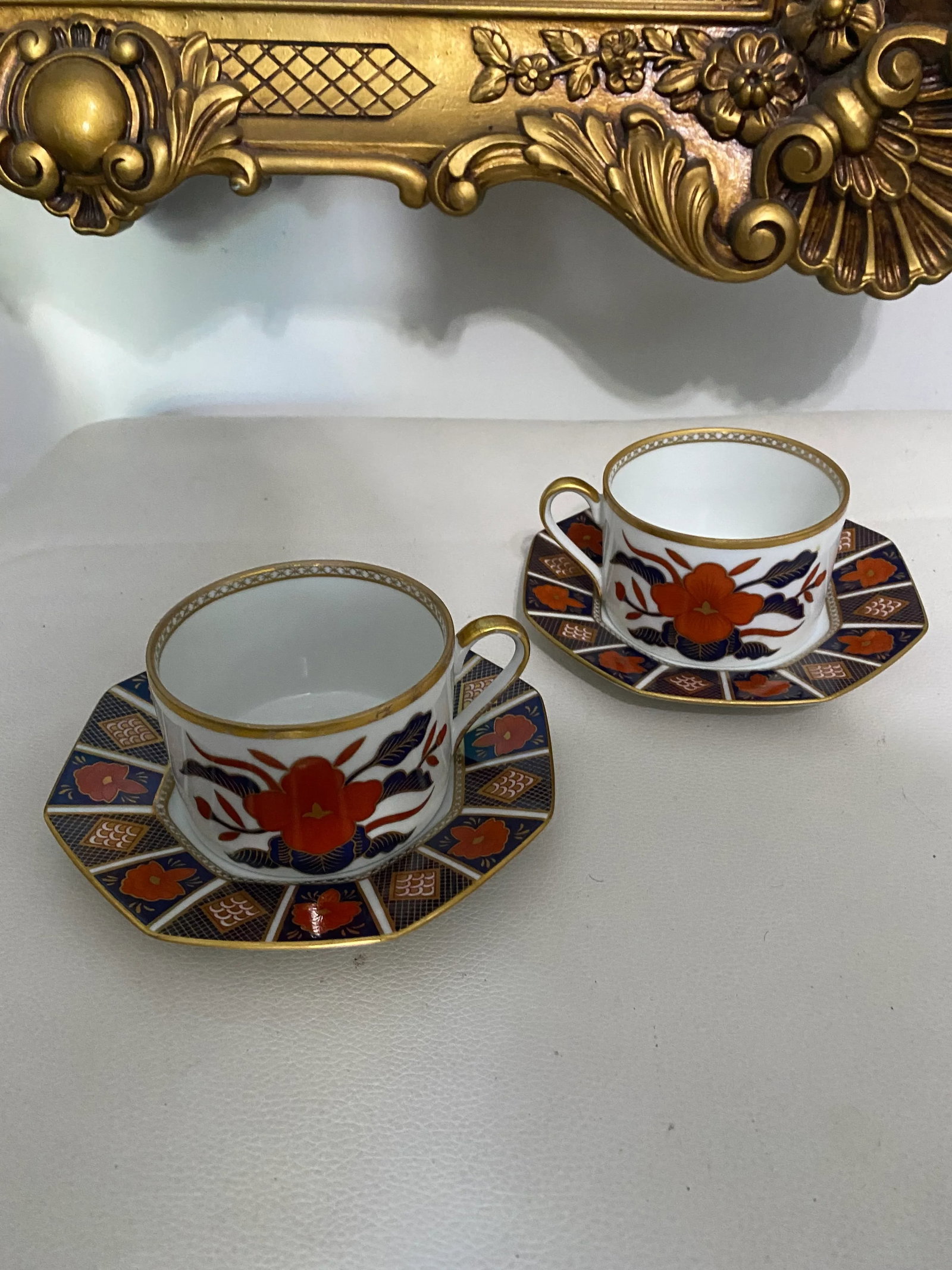 1970s Fitz and Floyd Cups and Saucers Set- 4 Pieces - 3